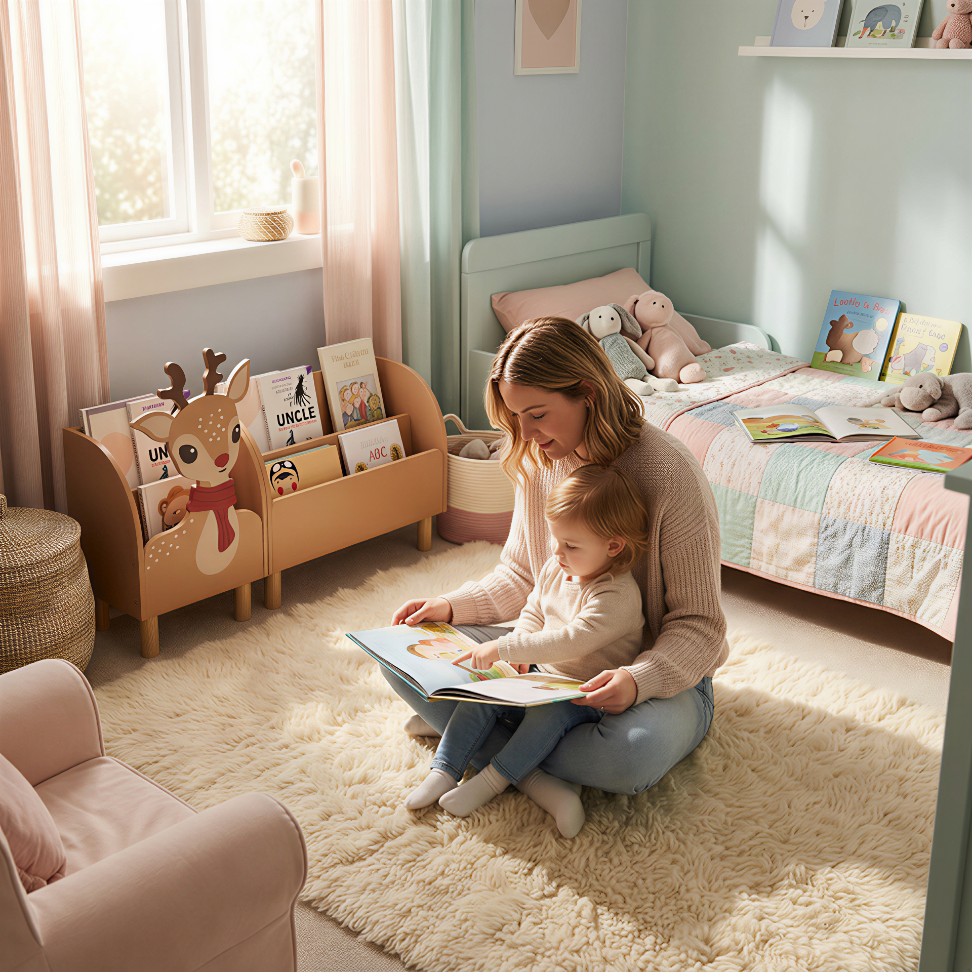 Montessori 2'li Large Geyik Kitaplık Seti