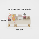 Montessori 2'li Large Unicorn Kitaplık Seti