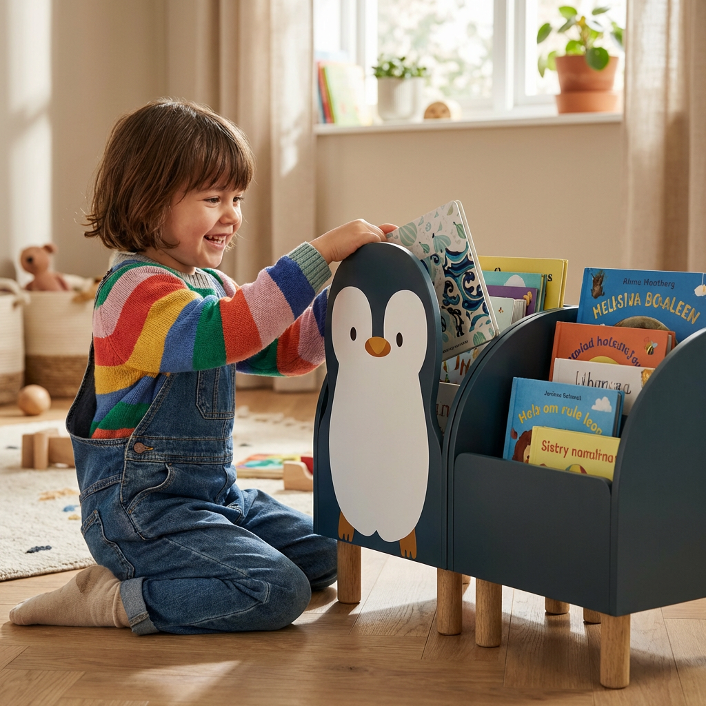Montessori 2'li Penguen Kitaplık Seti