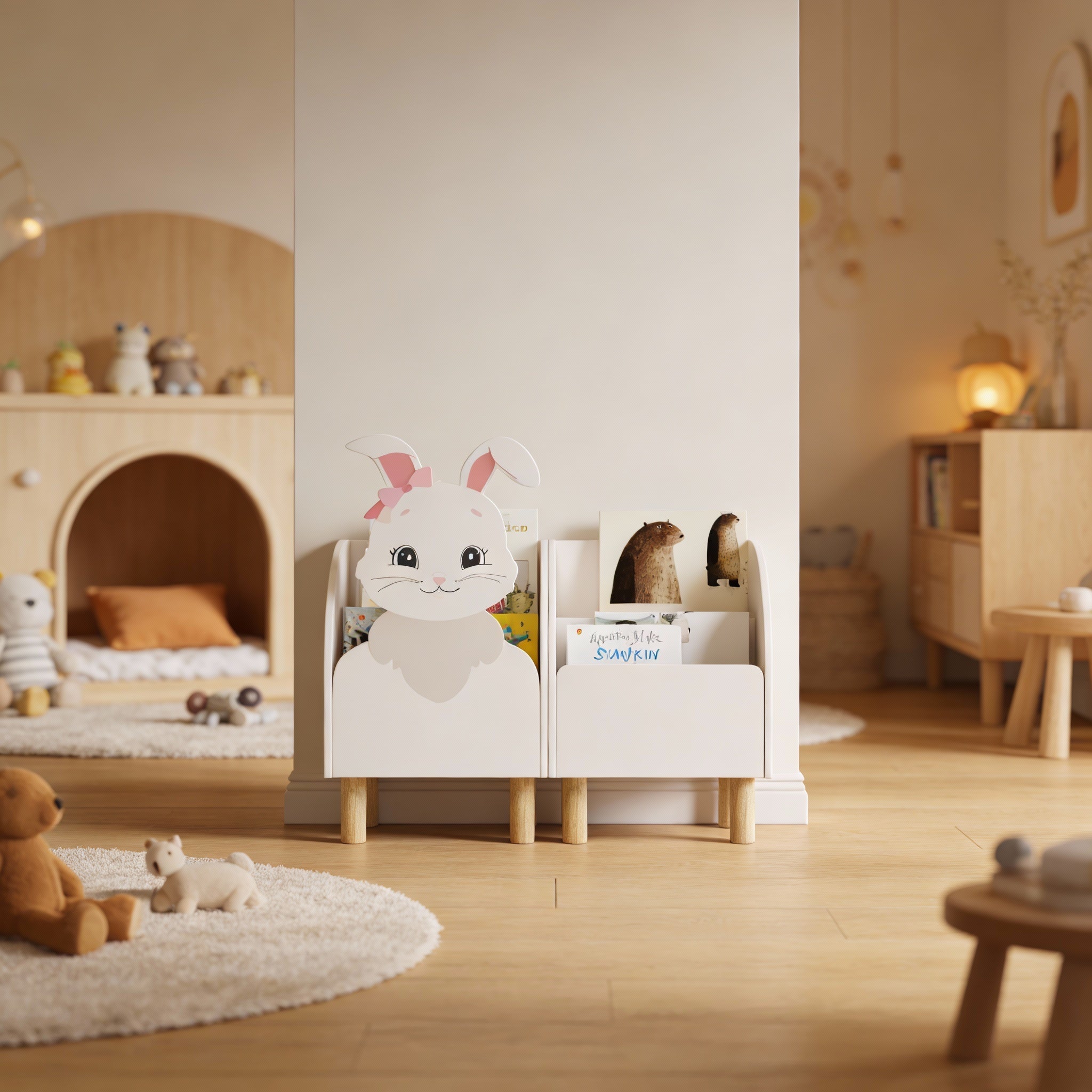 Montessori 2'li Tavşan Kitaplık Seti