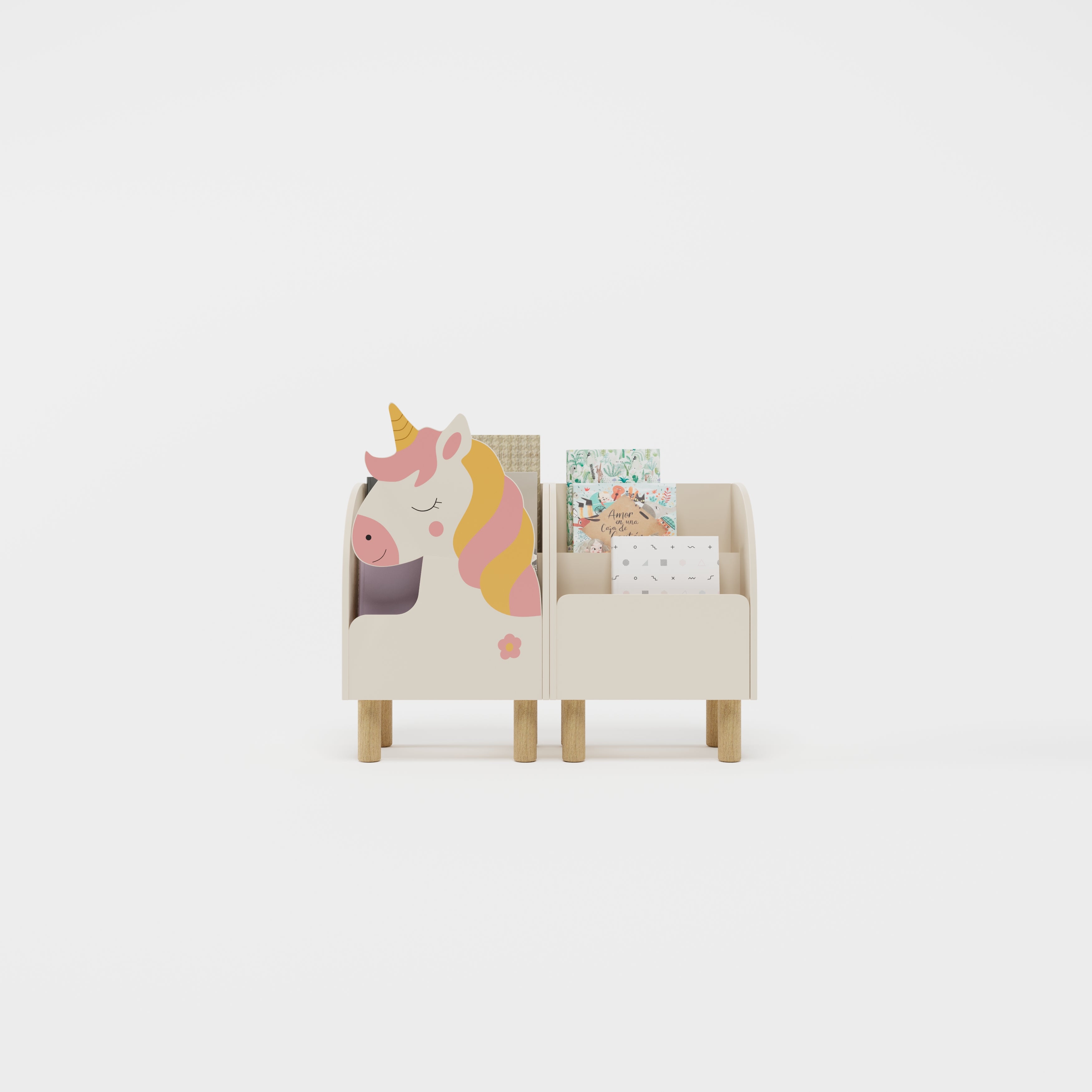 Montessori 2'li Unicorn Kitaplık Seti