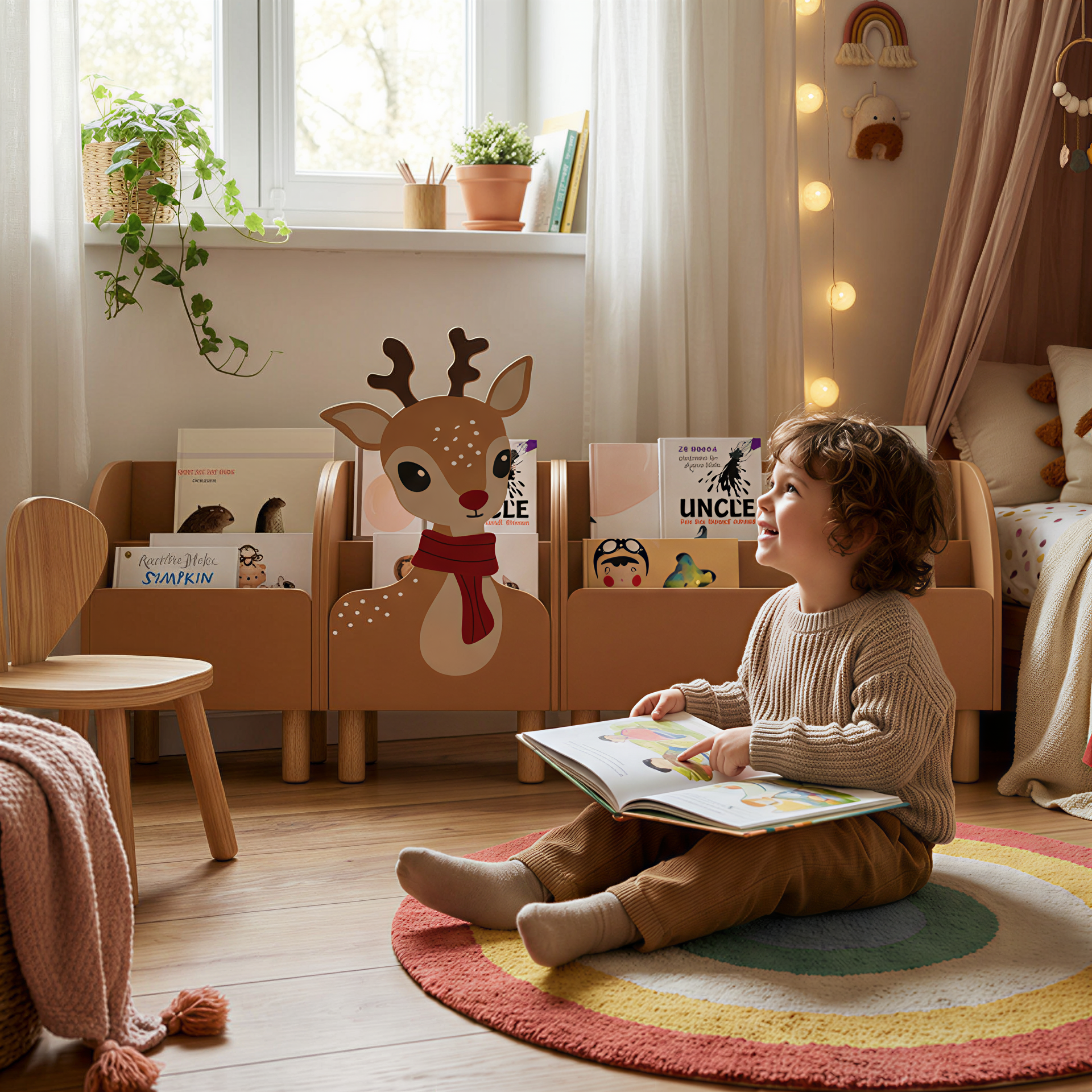 Montessori 3'lü Geyik Kitaplık Seti