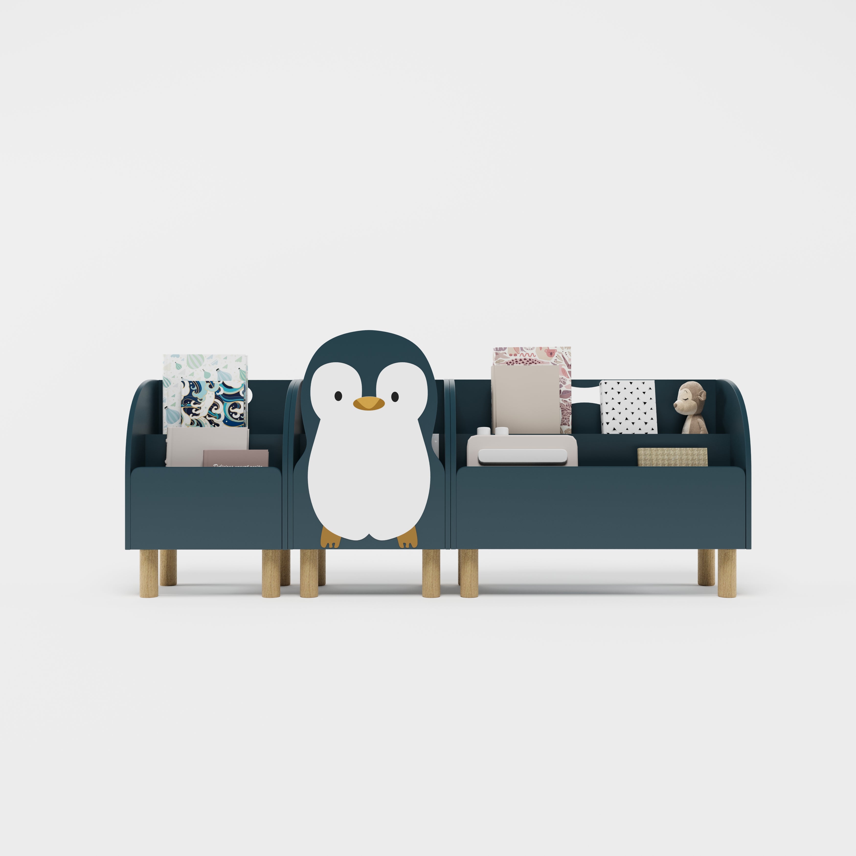 Montessori 3'lü Penguen Kitaplık Seti-Kitaplık-Vuvito-NowShopFun