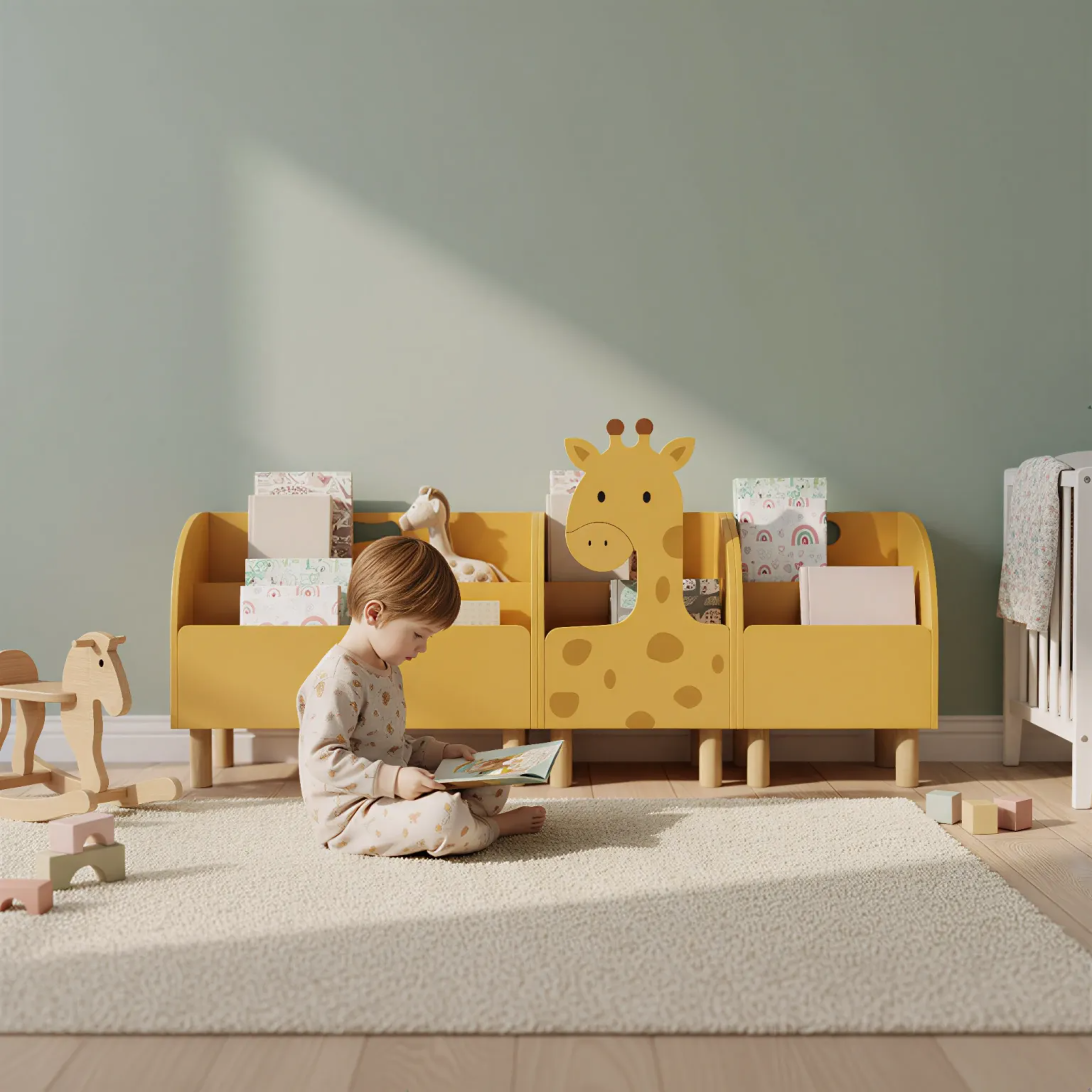 Montessori 3'lü Zürafa Kitaplık Seti