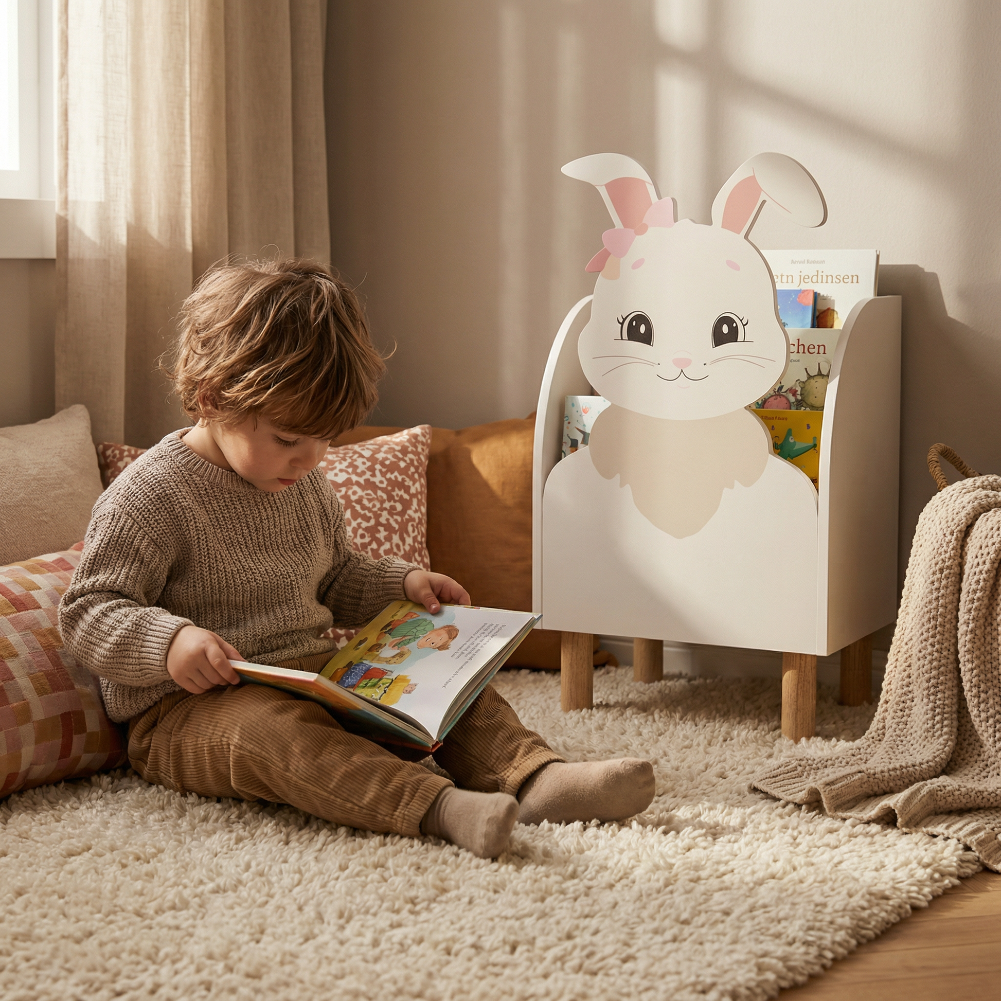 Montessori Tavşan Kitaplık-Kitaplık-Vuvito-NowShopFun