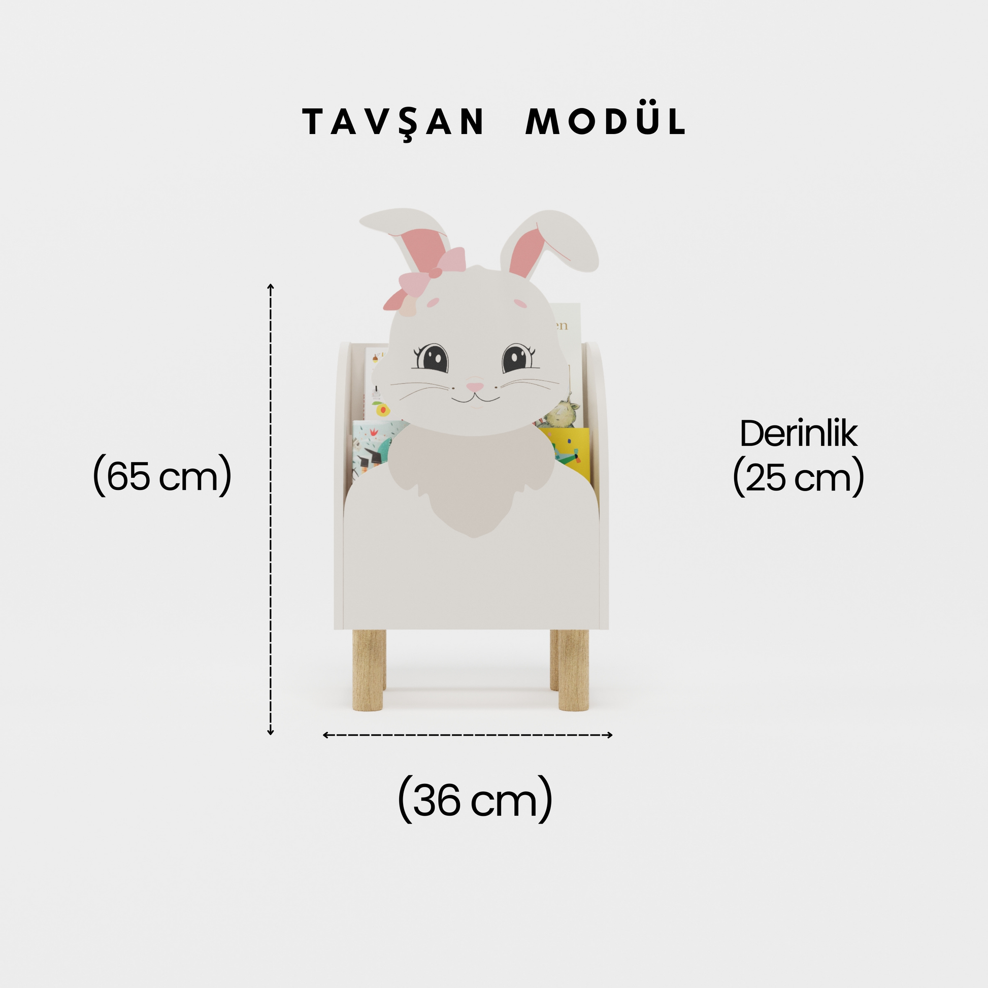 Montessori Tavşan Kitaplık-Kitaplık-Vuvito-NowShopFun