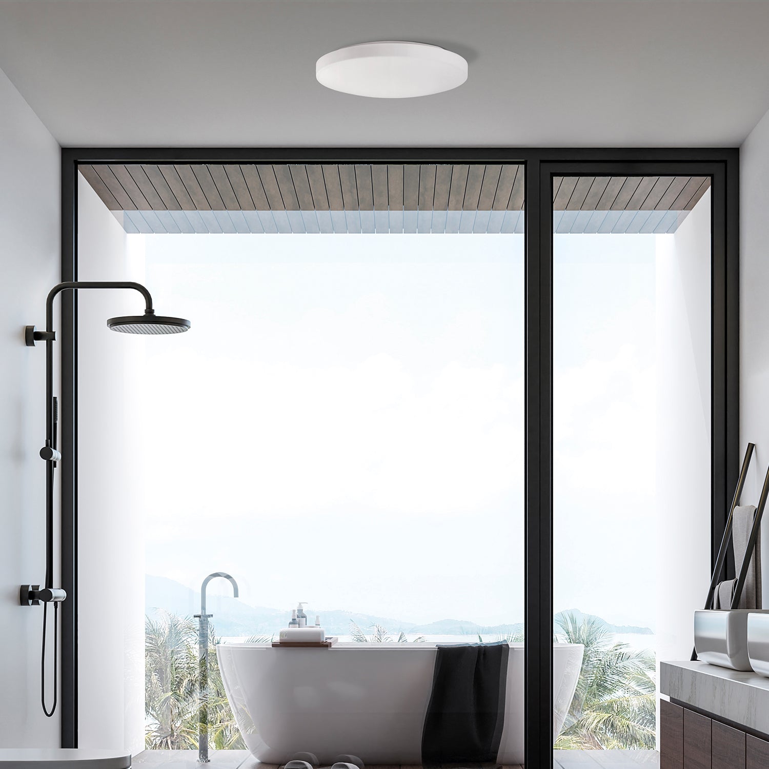 Moon Plafonyer 1l Beyaz Ø55x10,5 Cm Led 36w 2700-3000k