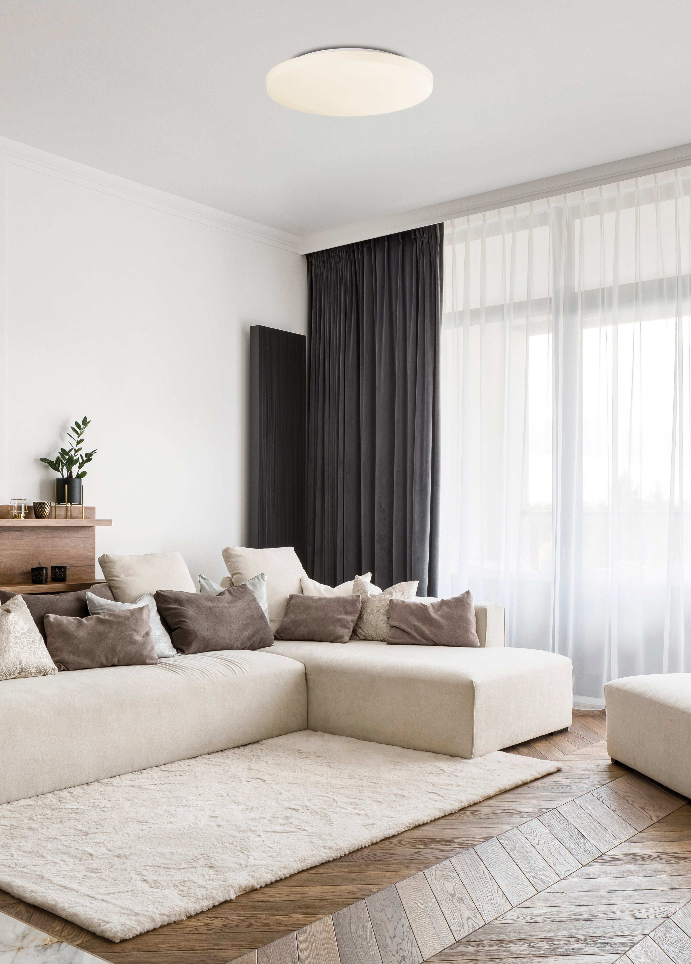 Moon Plafonyer 1l Beyaz Ø55x10,5 Cm Led 36w 2700-3000k