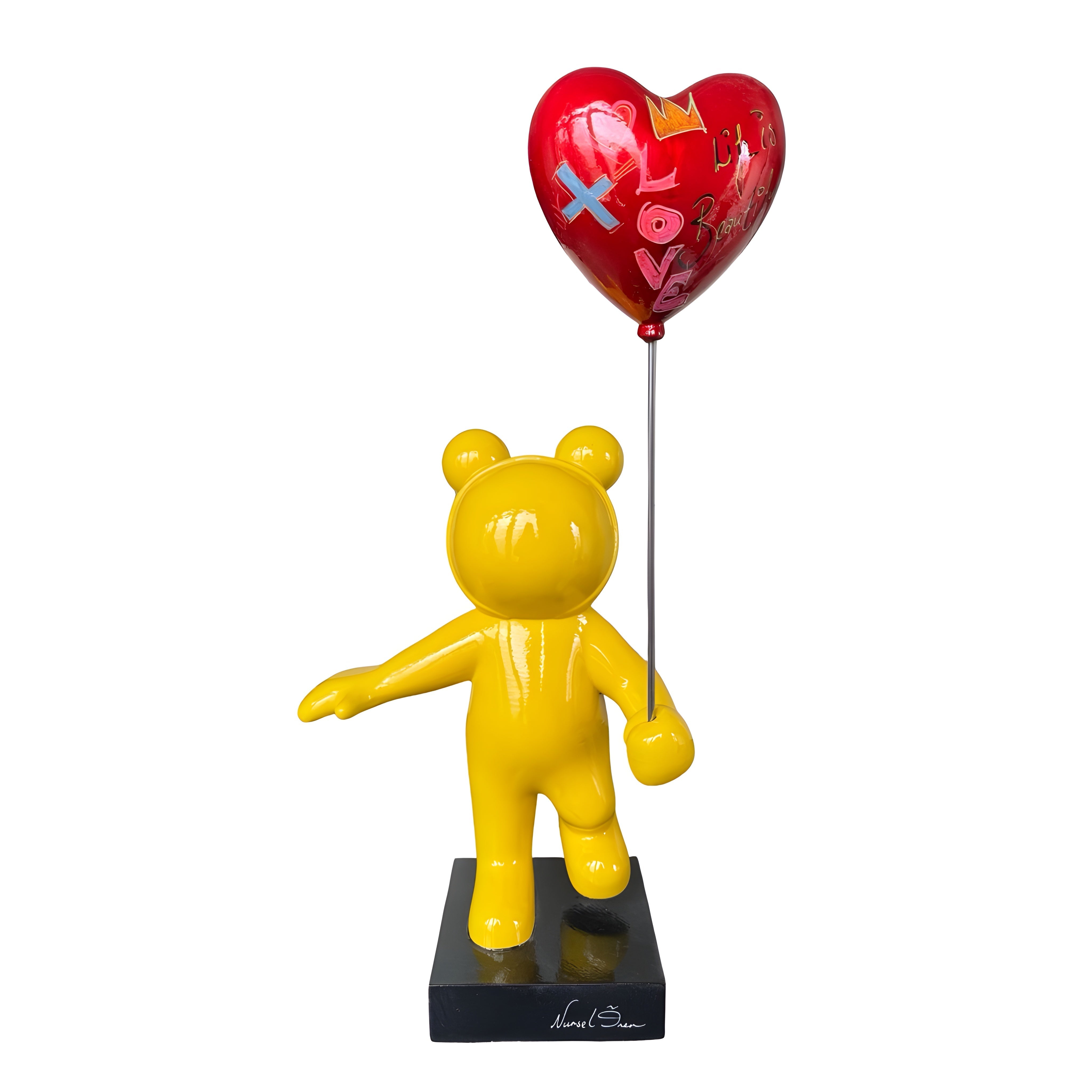 Mori̇; “Love”, Kalpli Balonlu Kız Çocuğu Heykeli