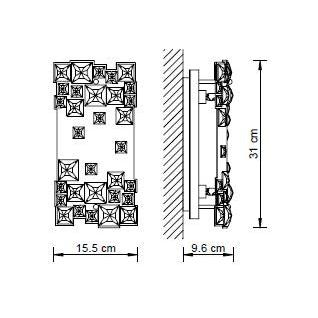 Mosaix Apli̇K 2l Si̇Yah Ø15.5x31 Cm G9 2x40w