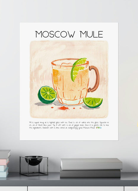 Moscow Mule Cocktail Bar Dekor Art Print Poster-Tablo-Muff Atelier-NowShopFun