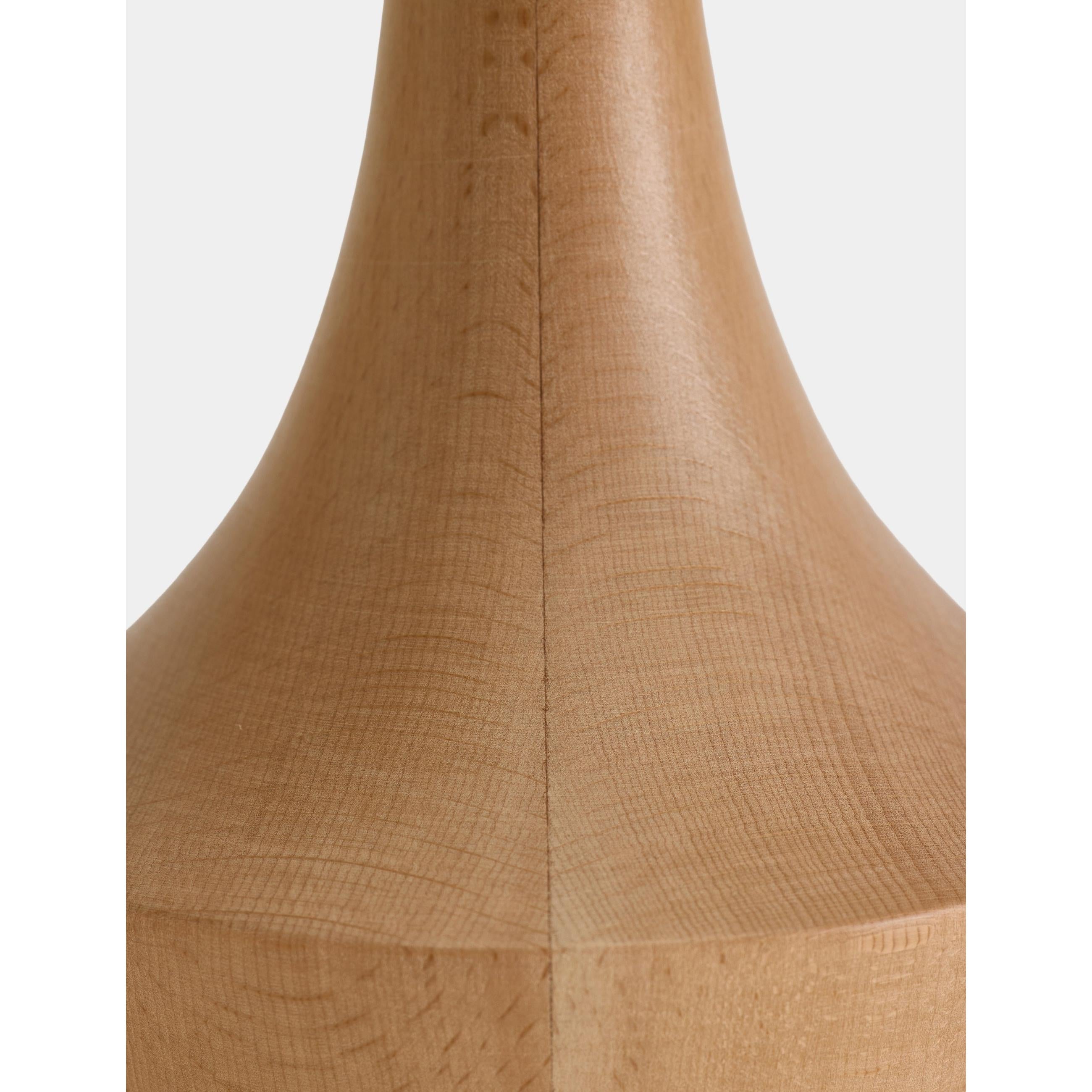 Moss Kumaş Şapkalı Ahşap Abajur