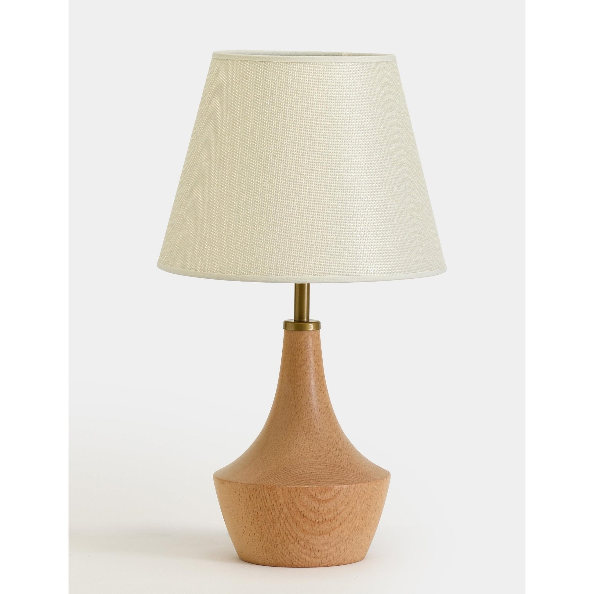 Moss Kumaş Şapkalı Ahşap Abajur