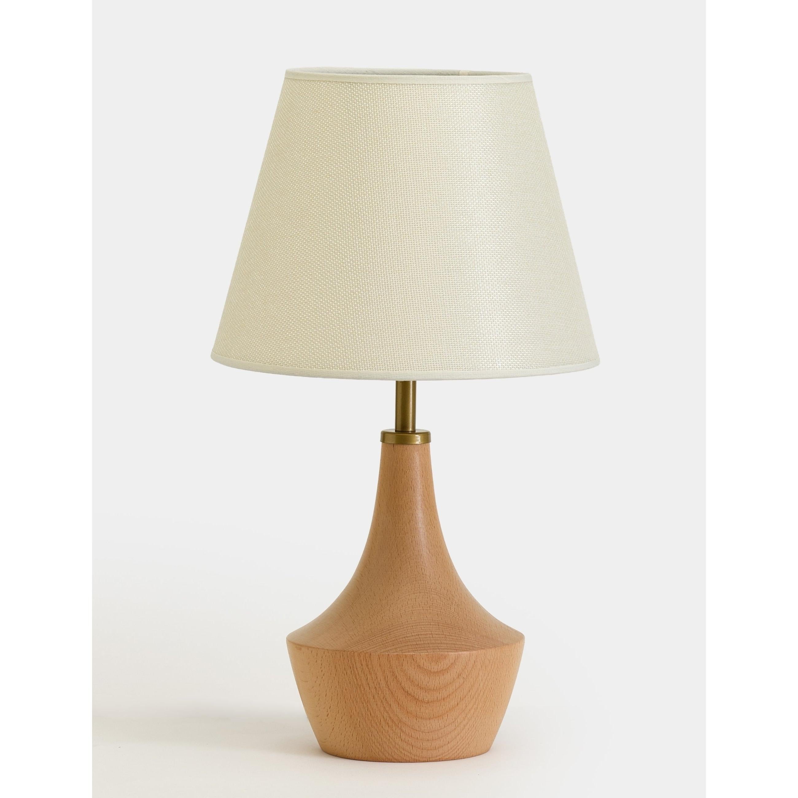 Moss Kumaş Şapkalı Ahşap Abajur