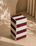 Moz-art Bordo-Beyaz Seramik Yan Sehpa-Yan Sehpa-Monomod Studio-NowShopFun