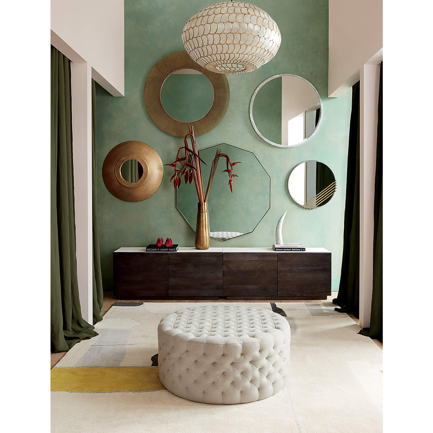 Mozambik Yuvarlak Puf