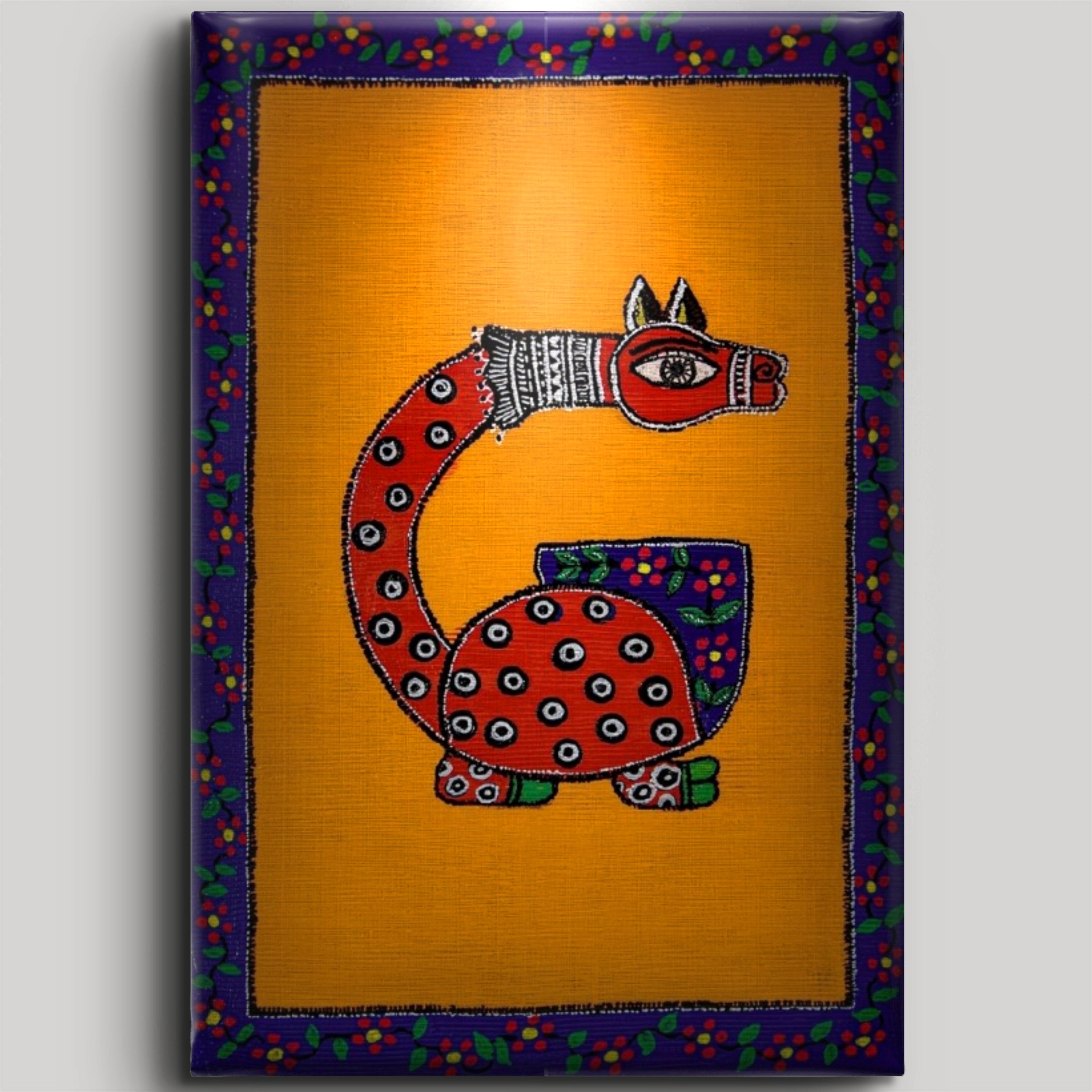 Mrs. Deve Tablo El Yapımı Ahşap Üzerine Akrilik Duvar Dekoru