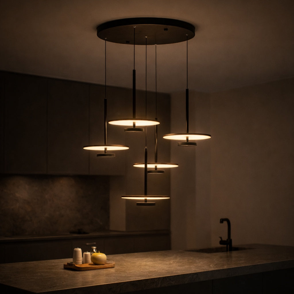 Nuvora Led Ahşaplı Sarkıt Avize