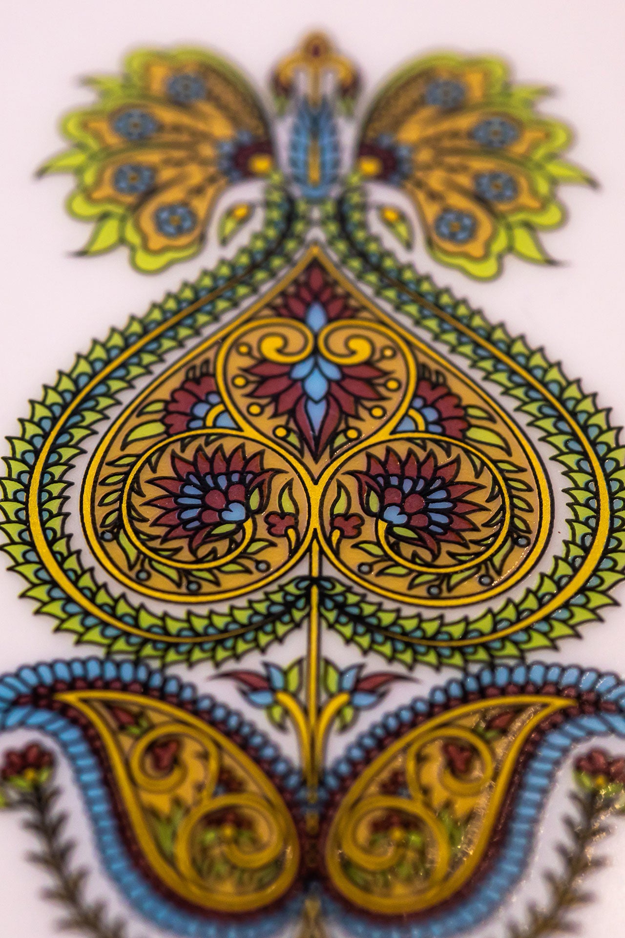 Mystic İndia Burgundy Servis Tabak (2'li Set)