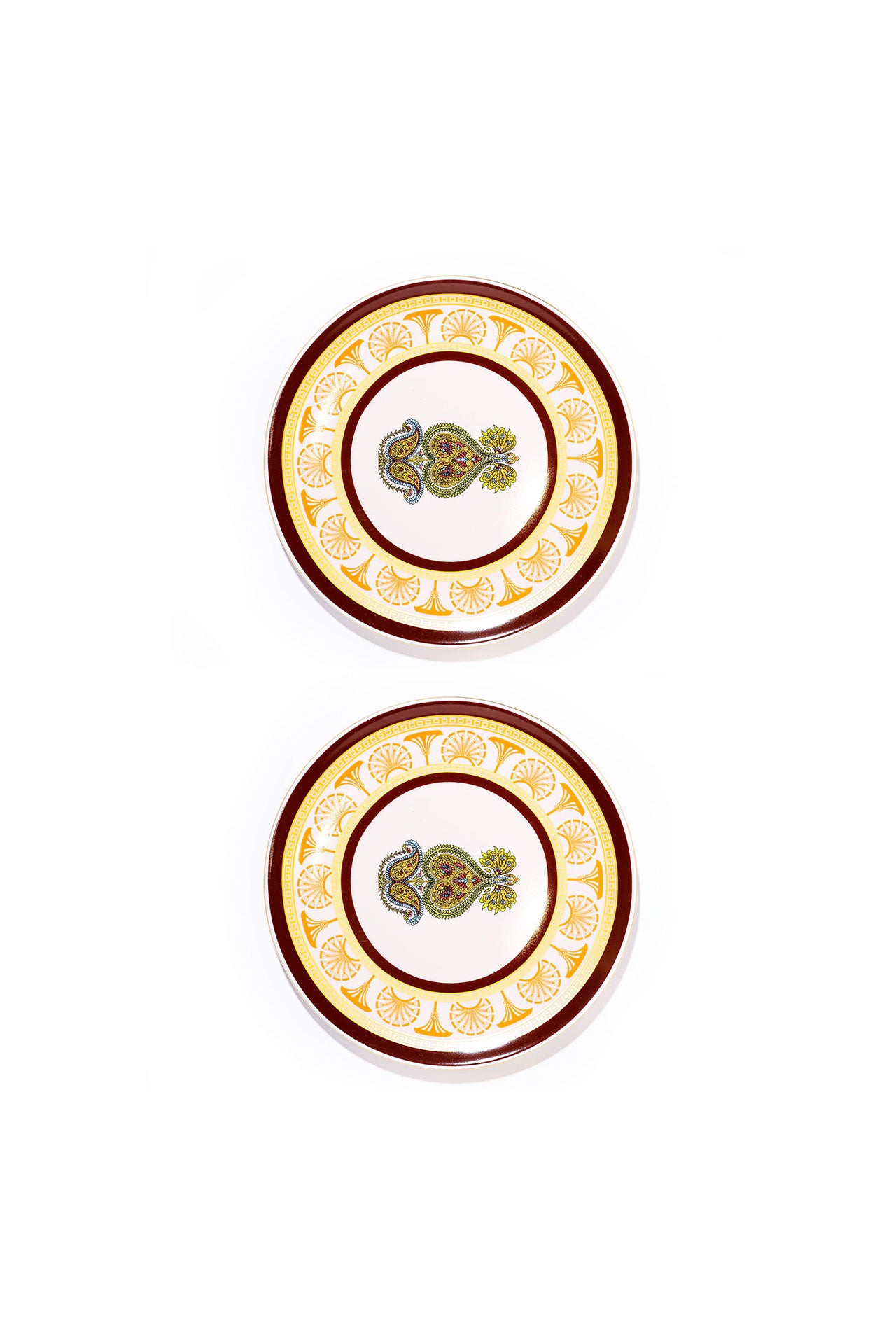 Mystic İndia Burgundy Servis Tabak (2'li Set)