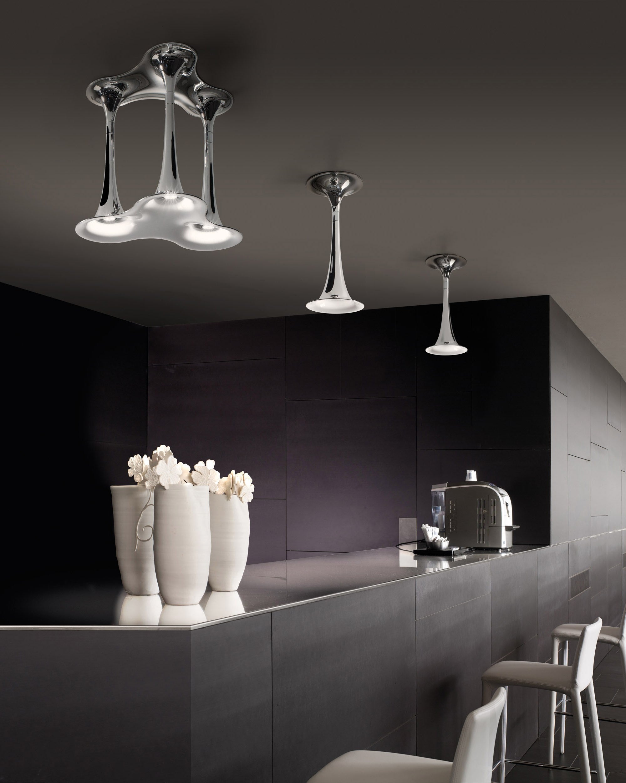 Nafir 1l Plafonyer Beyaz-Krom Ø20x40 Cm 1xgu10