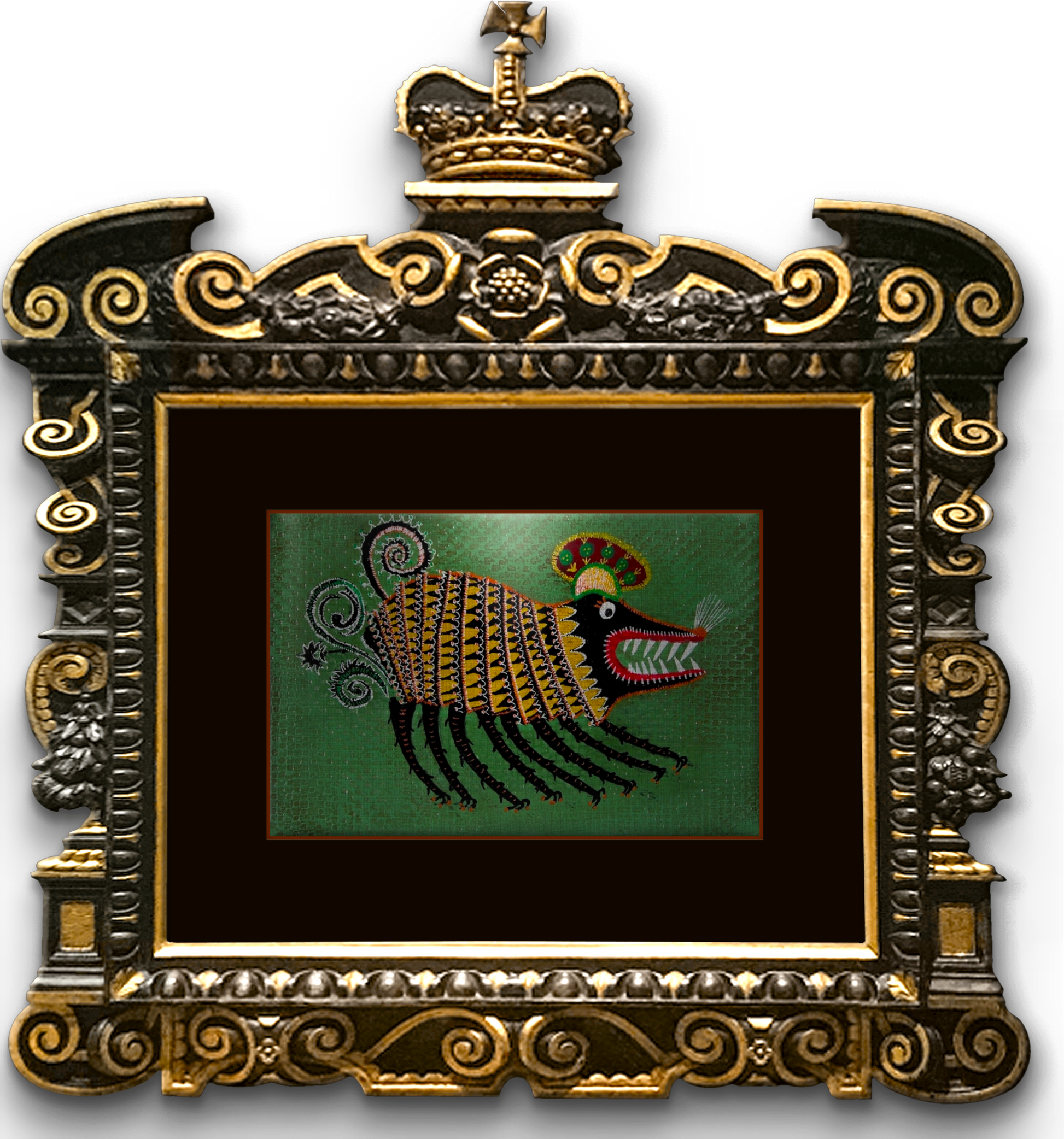 Naif Kral Tablo El Yapımı Ahşap Üzerine Akrilik Duvar Dekoru