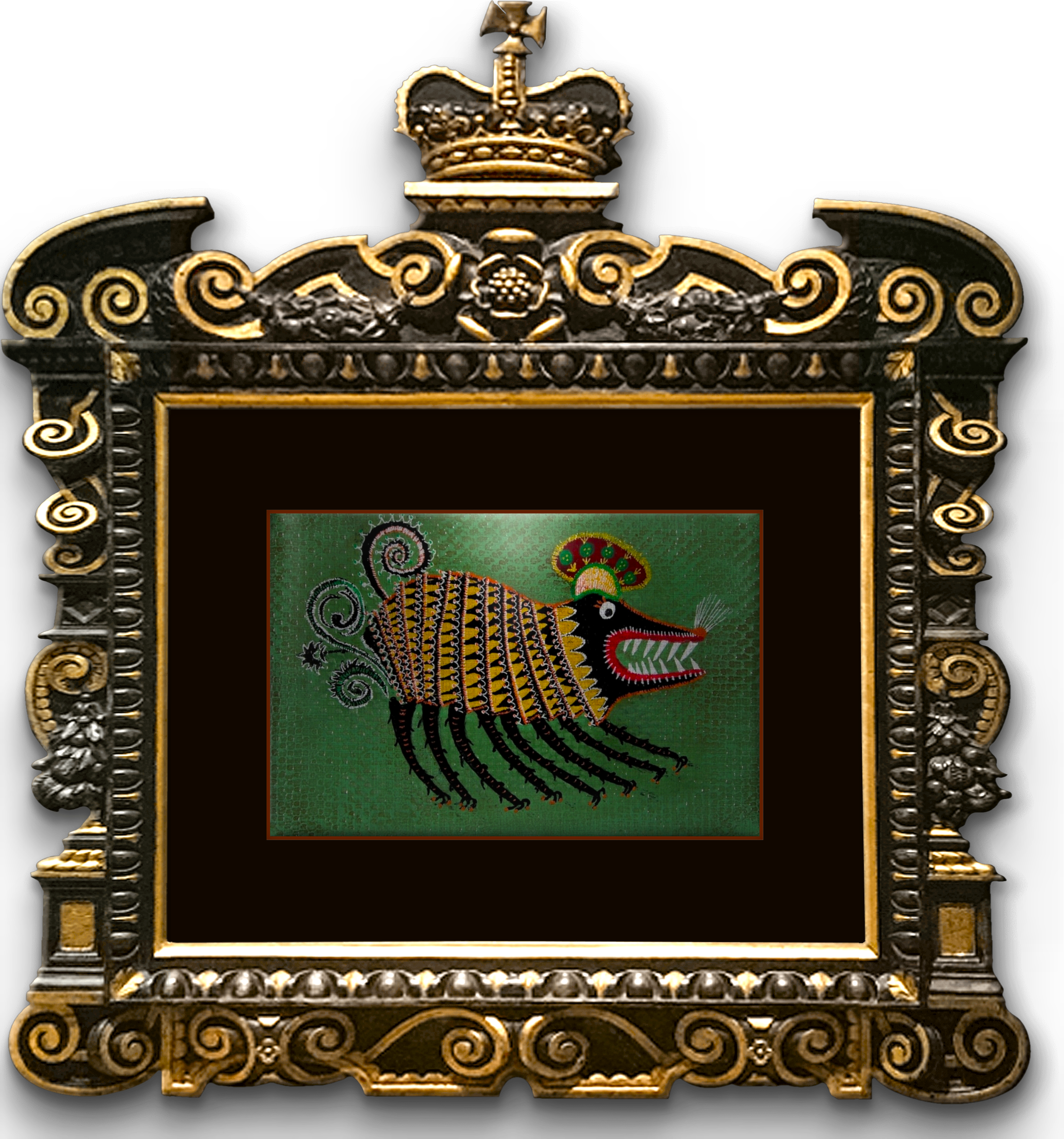 Naif Kral Tablo El Yapımı Ahşap Üzerine Akrilik Duvar Dekoru