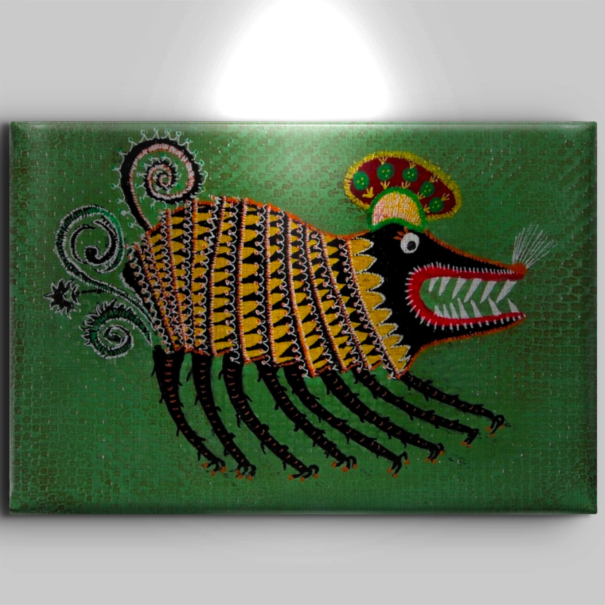 Naif Kral Tablo El Yapımı Ahşap Üzerine Akrilik Duvar Dekoru