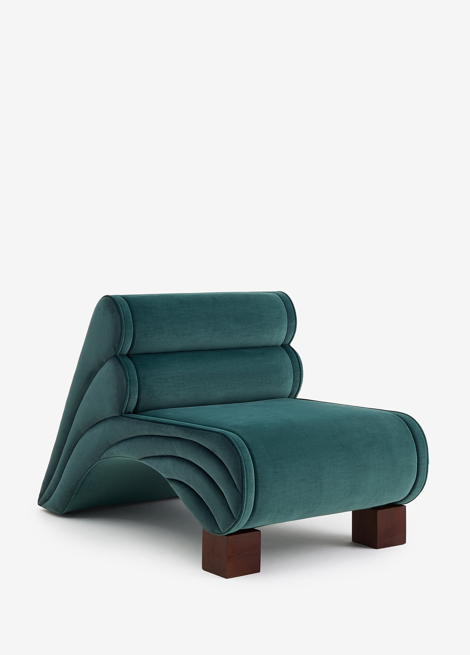 Nami Lounge Petrol Yeşili Kadife Berjer-Berjer-ALPAQ STUDIO-NowShopFun