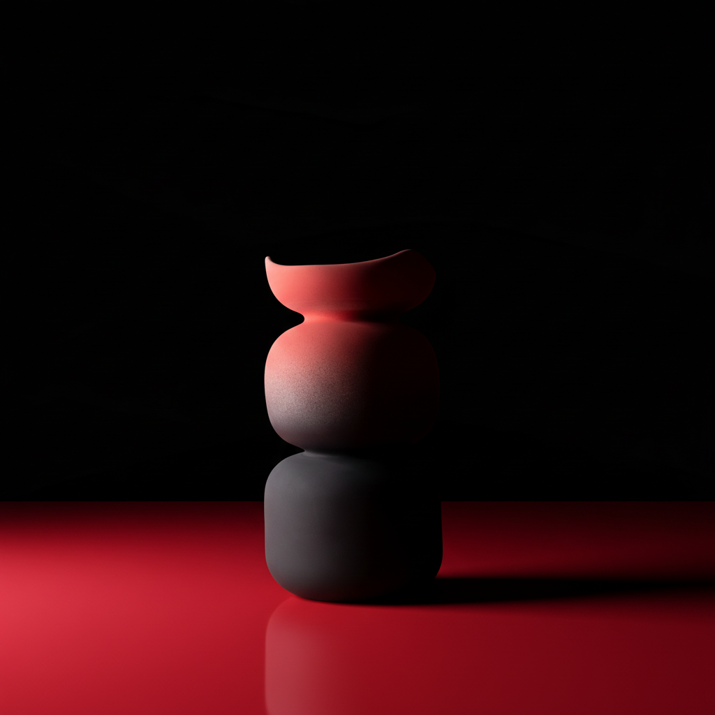 Twinwave Gradient Vazo Kırmızı & Siyah
