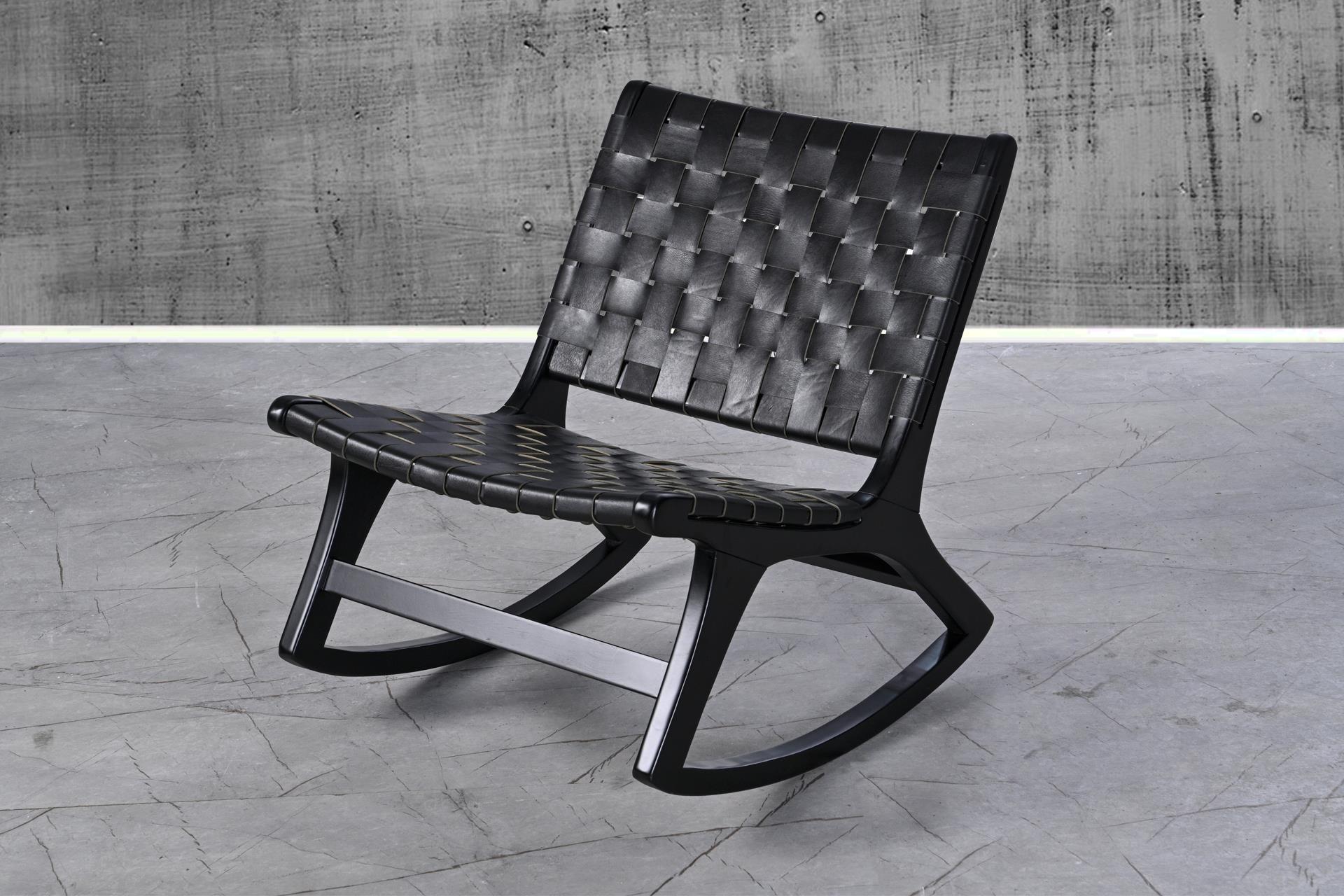 Gerçek Deri Sallanır Berjer Koltuk