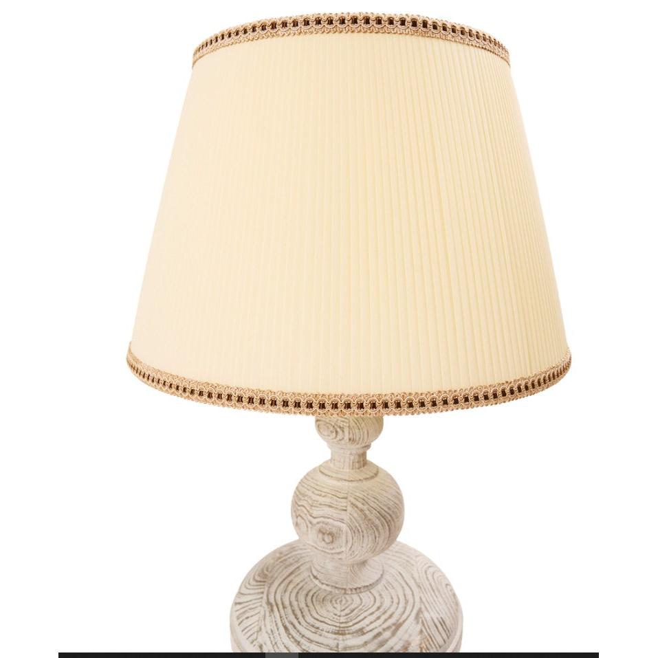 Navigli Blanc Kırık Beyaz Ahşap Abajur-Abajur-Haus 34 Project-NowShopFun