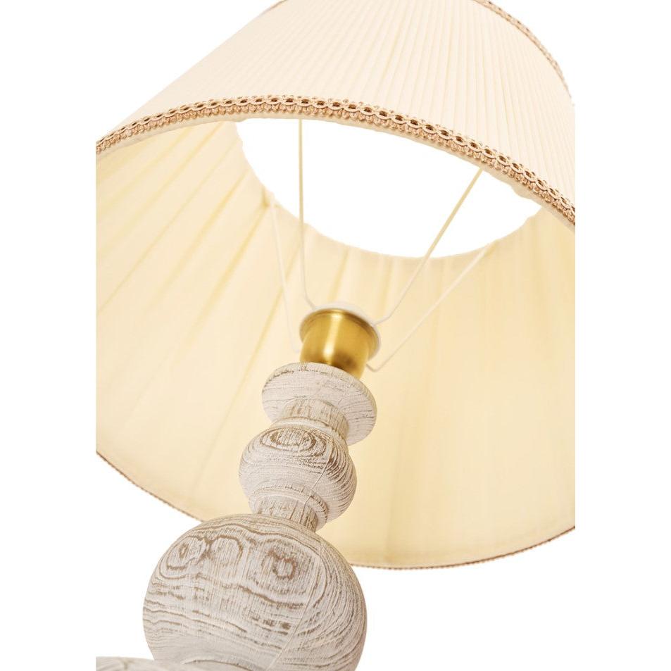 Navigli Blanc Kırık Beyaz Ahşap Abajur-Abajur-Haus 34 Project-NowShopFun