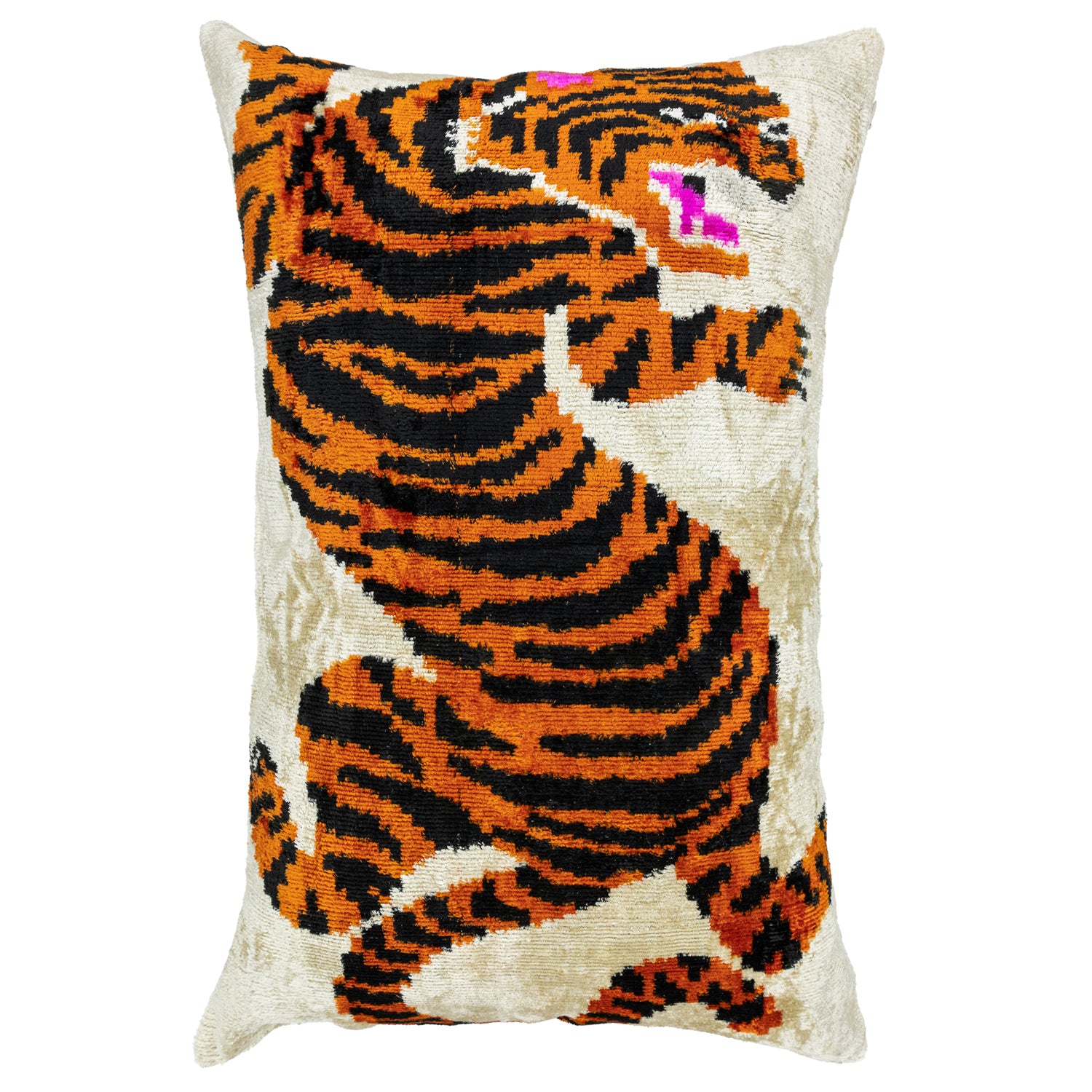 Navoi Kaplan Desenli İkat Kırlent 60x40 cm-Yastık & Kırlent-Soho Antiq-NowShopFun