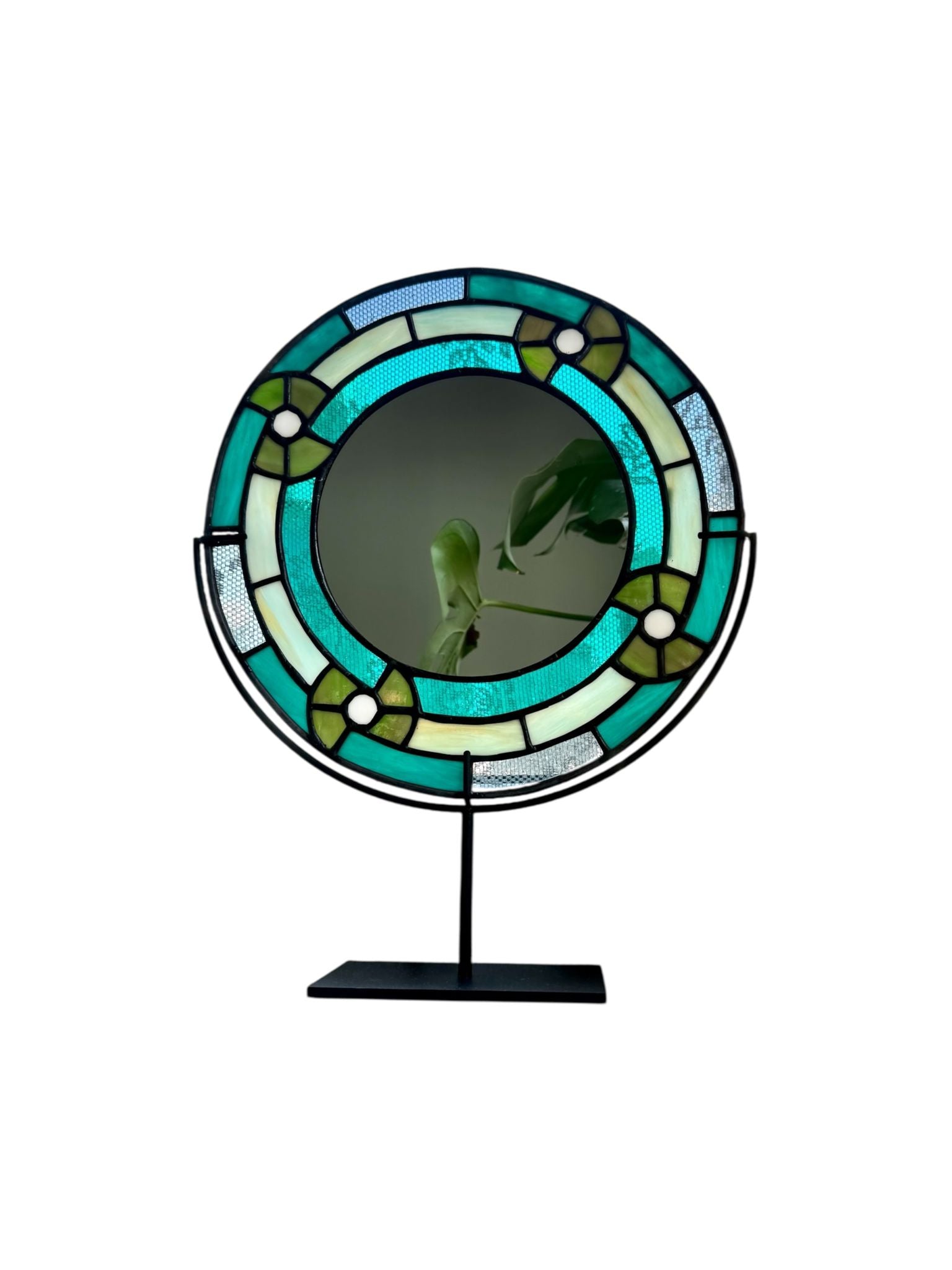 Nebula Verde Vitray Ayna-Vitray Ayna-Maja Glass-NowShopFun