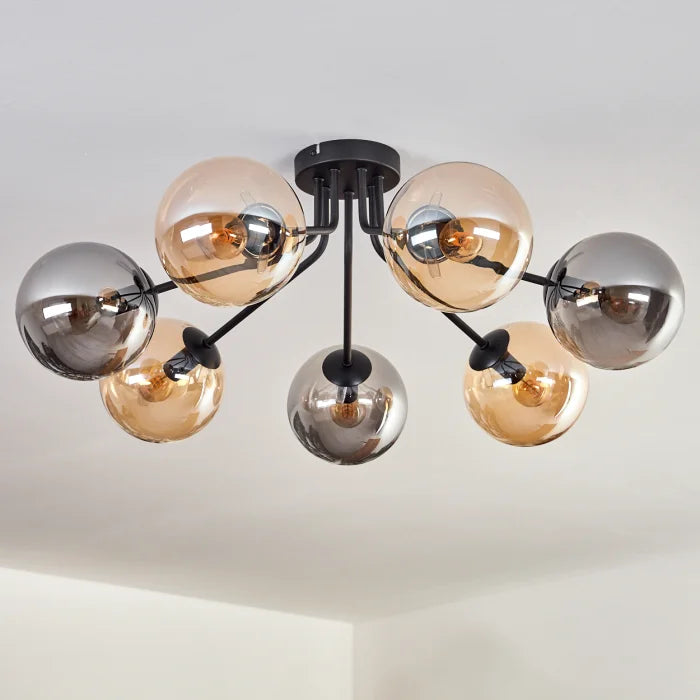 Nelin Yedi Camlı Avize Bal - Füme