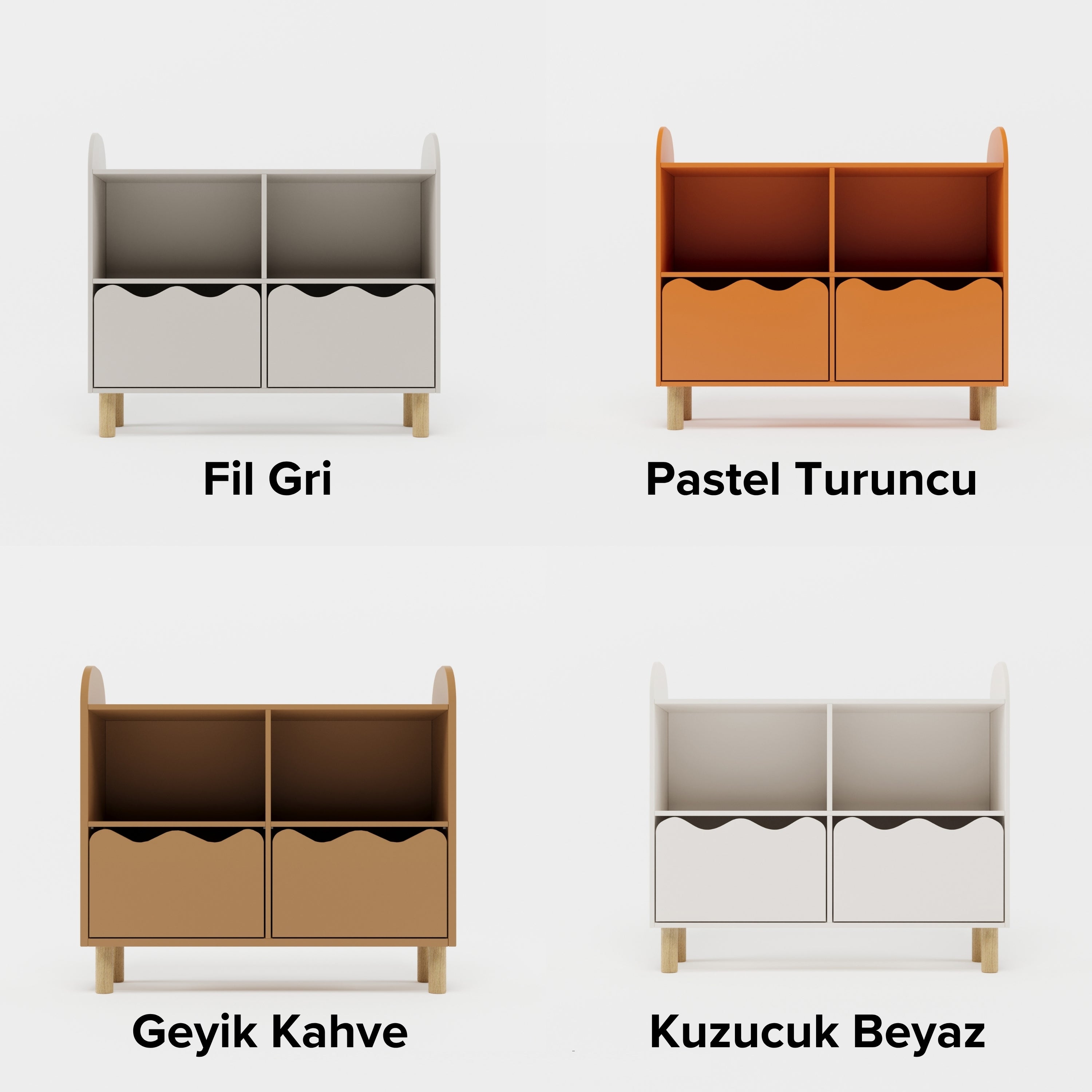 Nero Çiftli Dolap-Dolap-Vuvito-Pastel Turuncu-NowShopFun