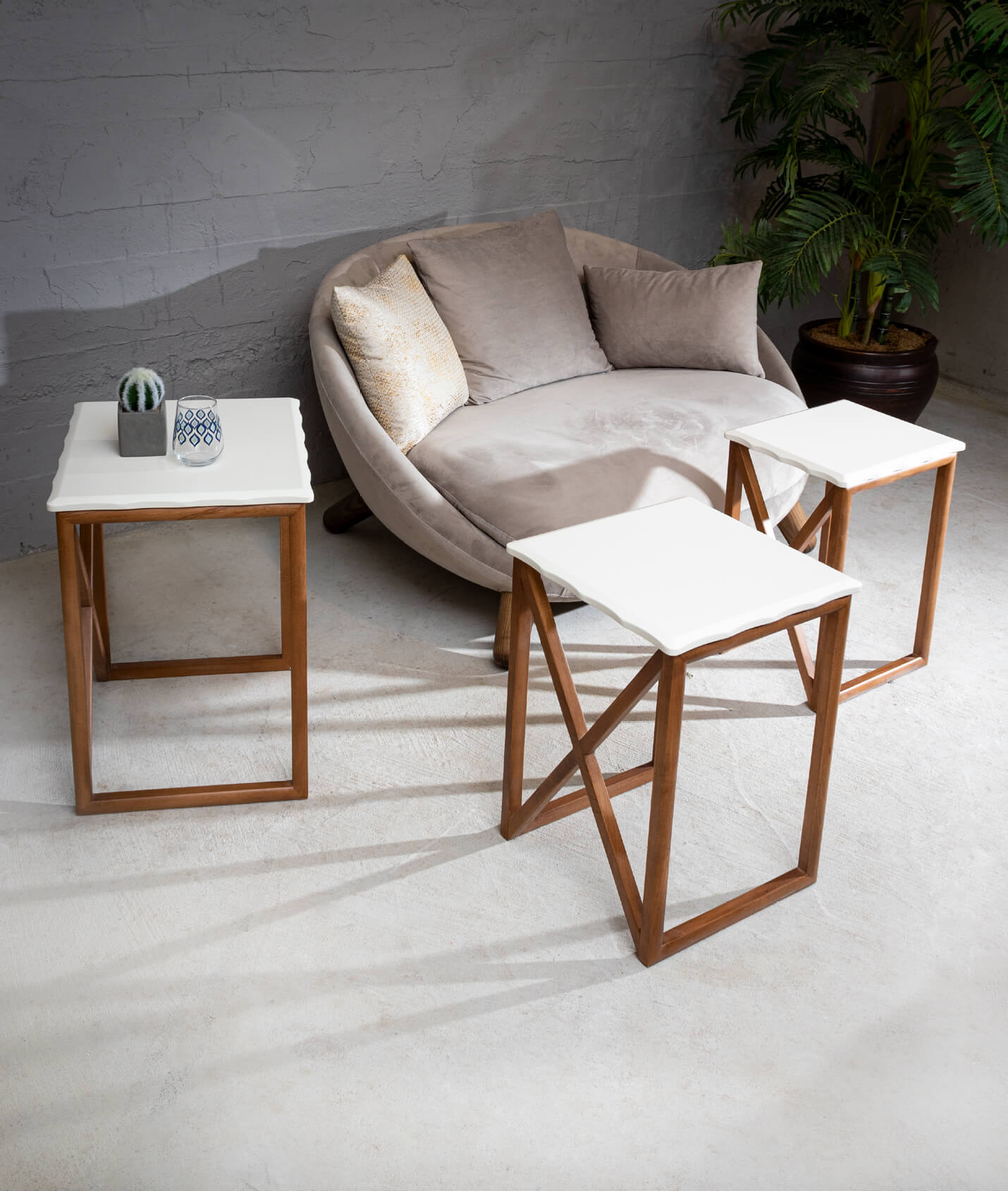 Nero Servis Sehpa-Yan Sehpa-Boho Concept-NowShopFun
