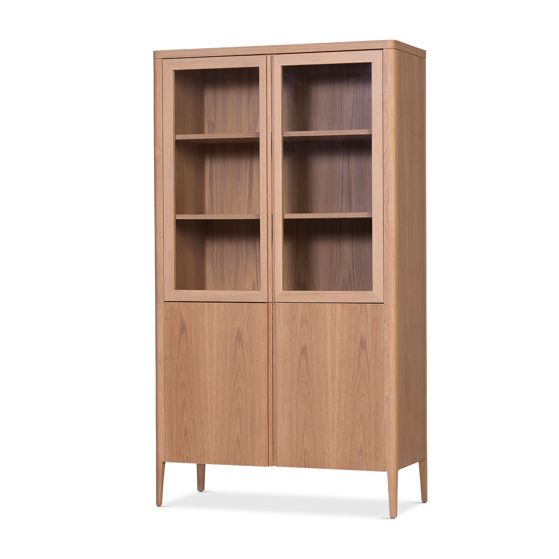 Nesta Ahşap Camlı Vitrin-Vitrin-Fast Wood Living-NowShopFun