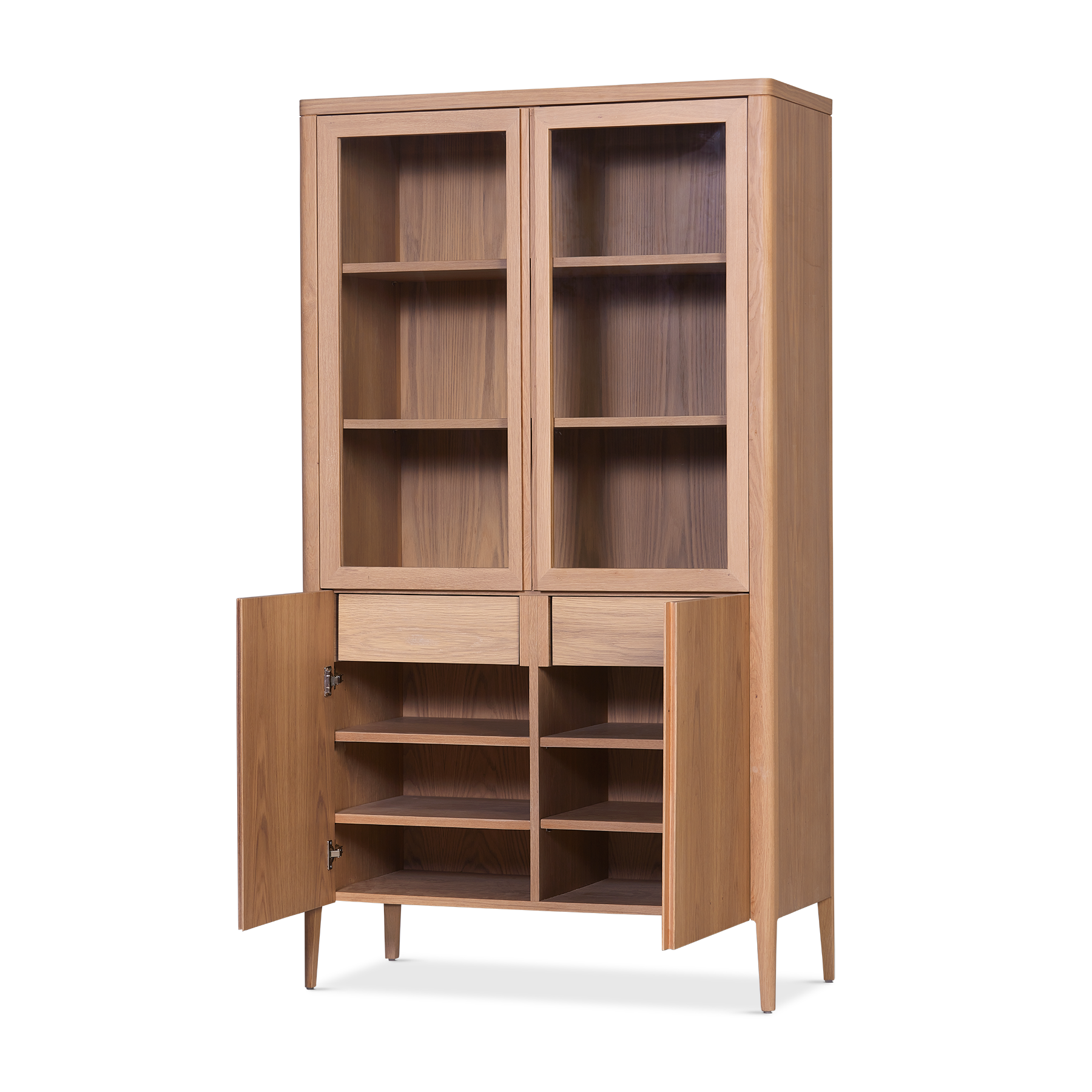 Nesta Ahşap Camlı Vitrin-Vitrin-Fast Wood Living-NowShopFun