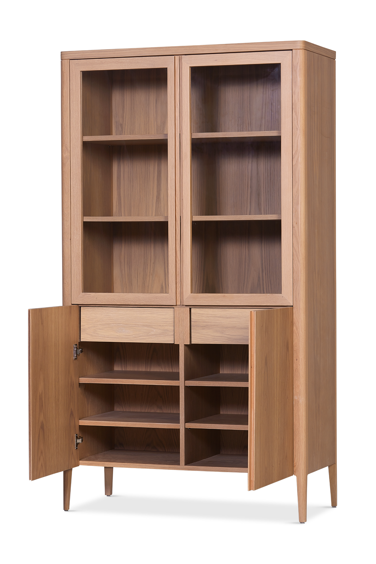Nesta Ahşap Camlı Vitrin-Vitrin-Fast Wood Living-NowShopFun