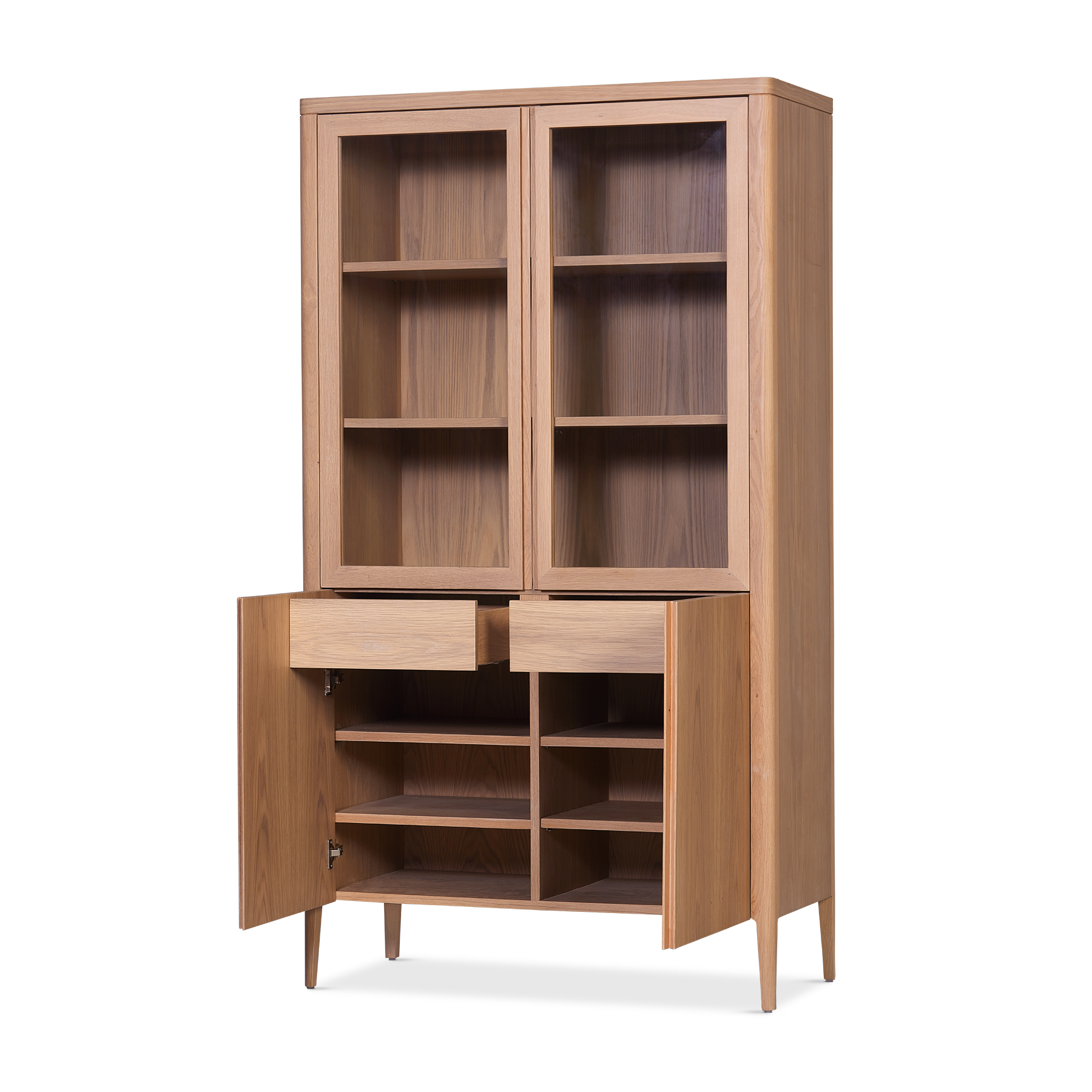 Nesta Ahşap Camlı Vitrin-Vitrin-Fast Wood Living-NowShopFun