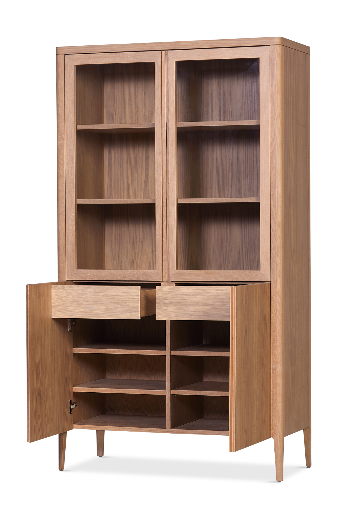 Nesta Ahşap Camlı Vitrin-Vitrin-Fast Wood Living-NowShopFun