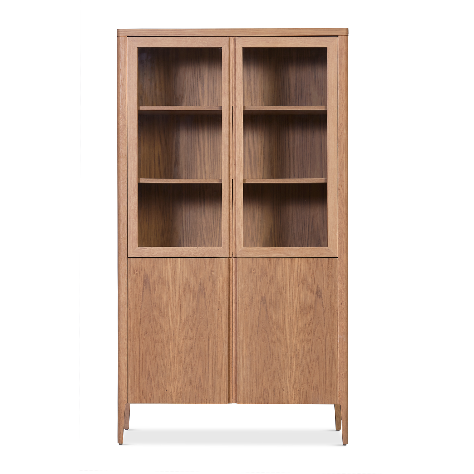 Nesta Ahşap Camlı Vitrin-Vitrin-Fast Wood Living-NowShopFun