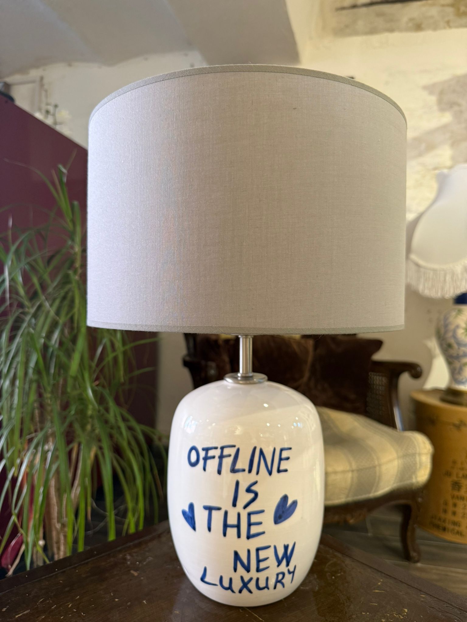 New Luxury Desenli Seramik Abajur