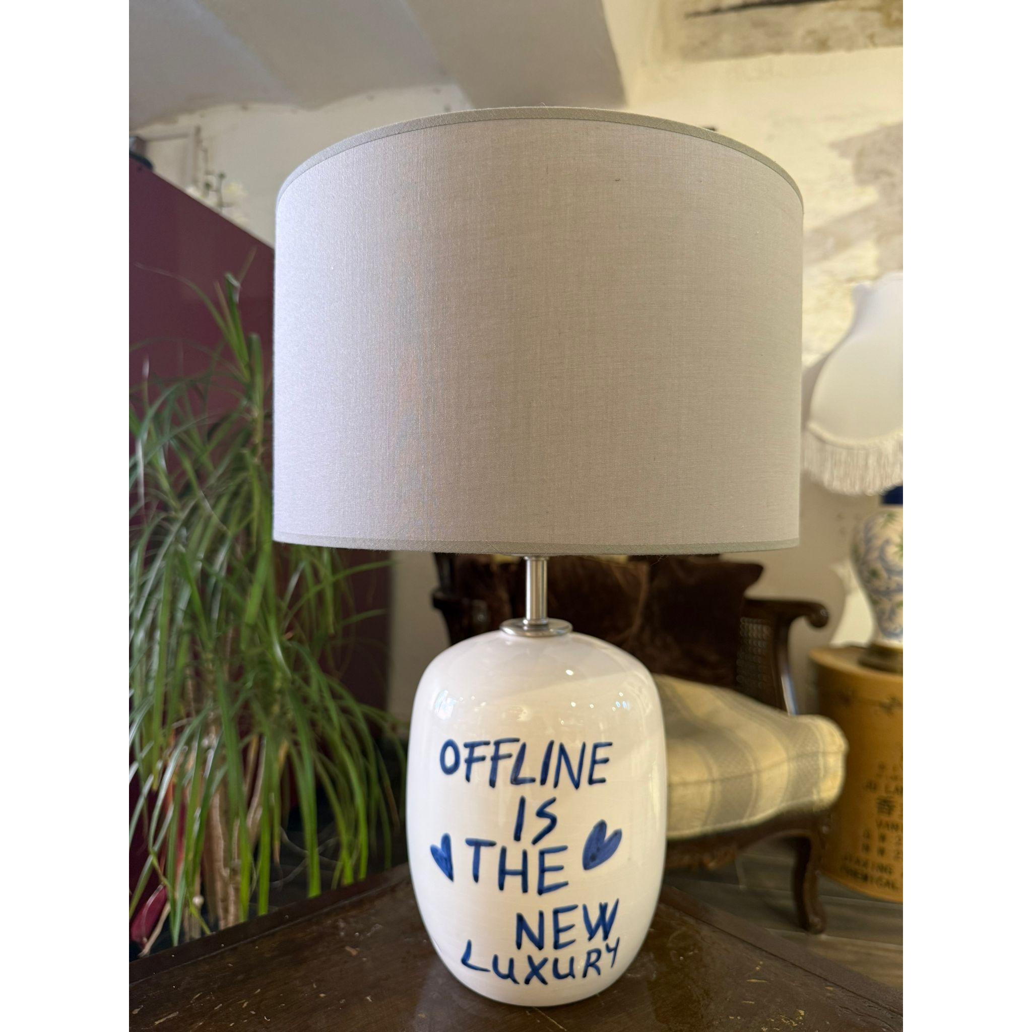 New Luxury Desenli Seramik Abajur