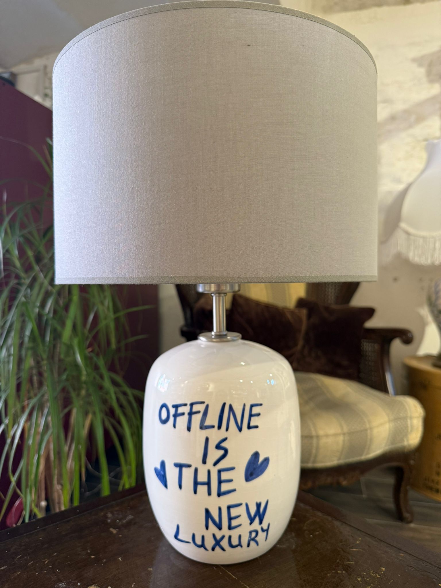 New Luxury Desenli Seramik Abajur