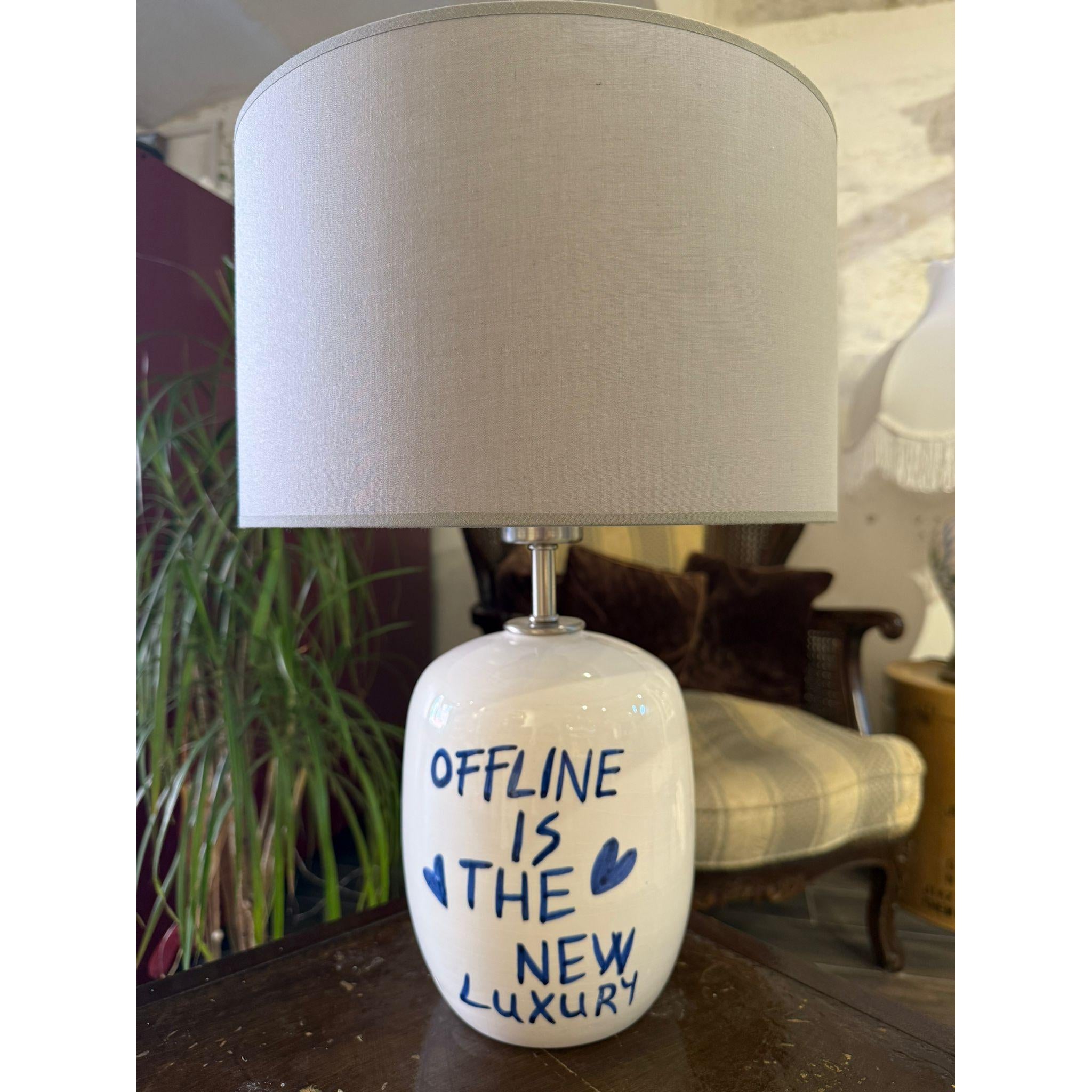 New Luxury Desenli Seramik Abajur