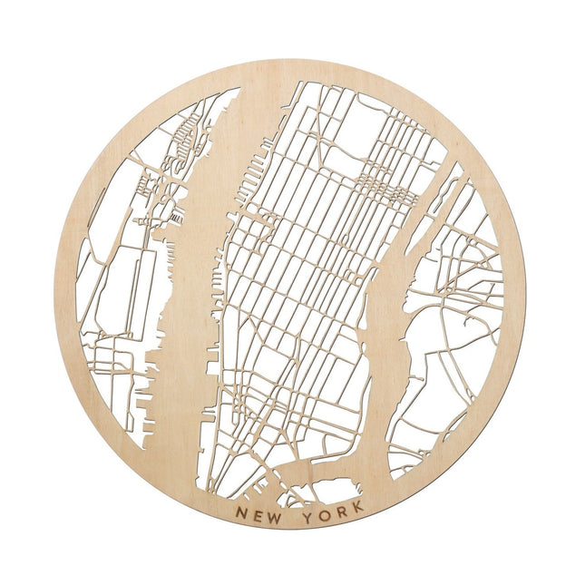 New York Ahşap Şehir Haritası-Duvar Aksesuarı-ODA.products-NowShopFun