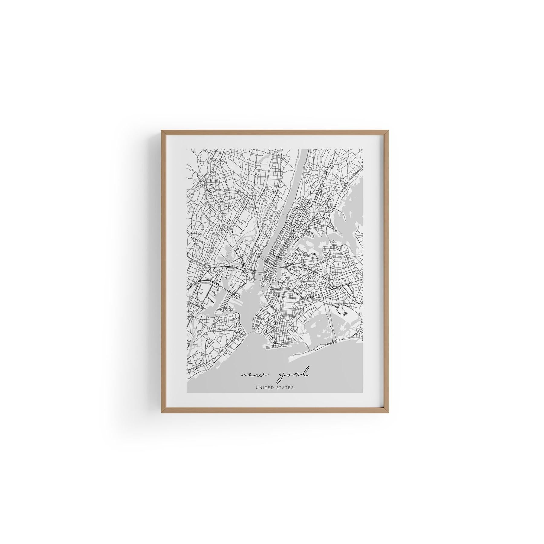 New York Şehir Haritası Poster
